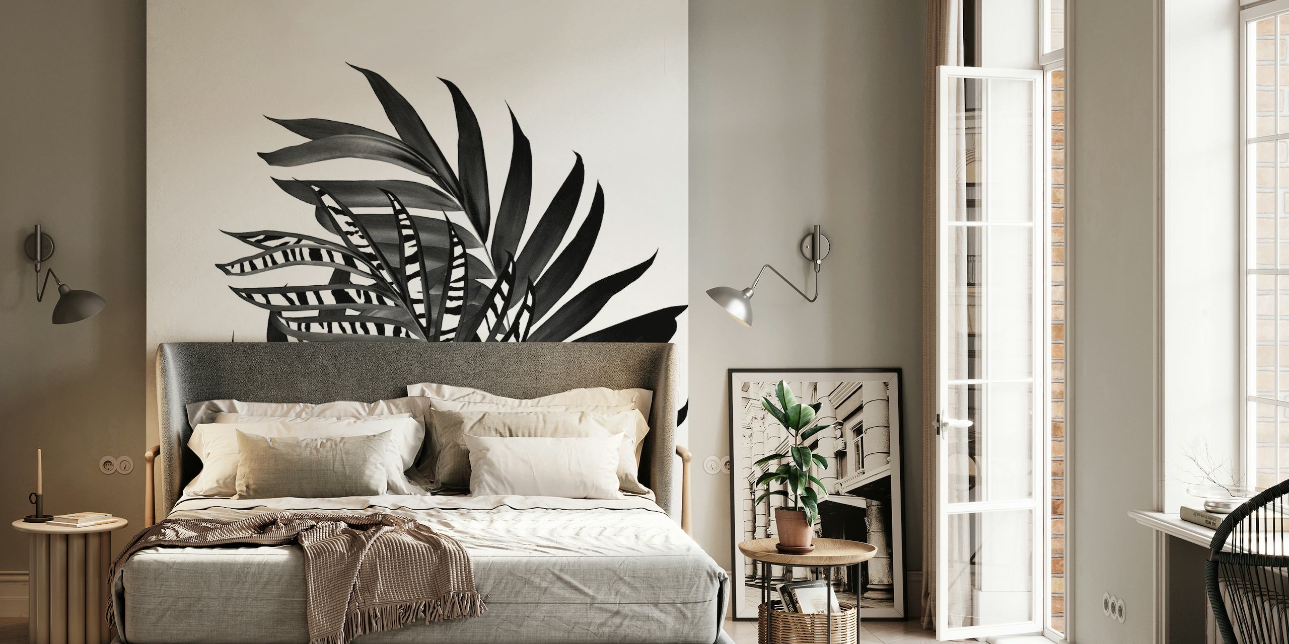 Palm Leaves with Tiger 3 behang
