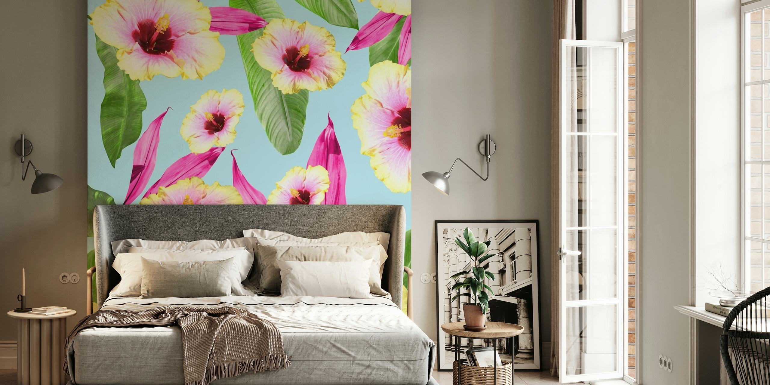 Flowery Hibiscus Dream 1 papel pintado