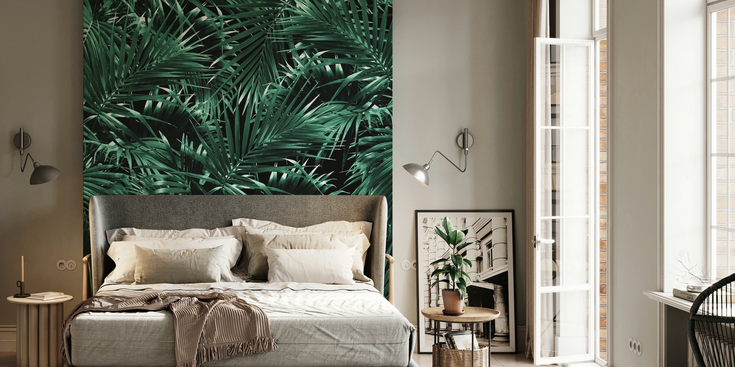 Tropical Palm Leaf Jungle 12 papel de parede