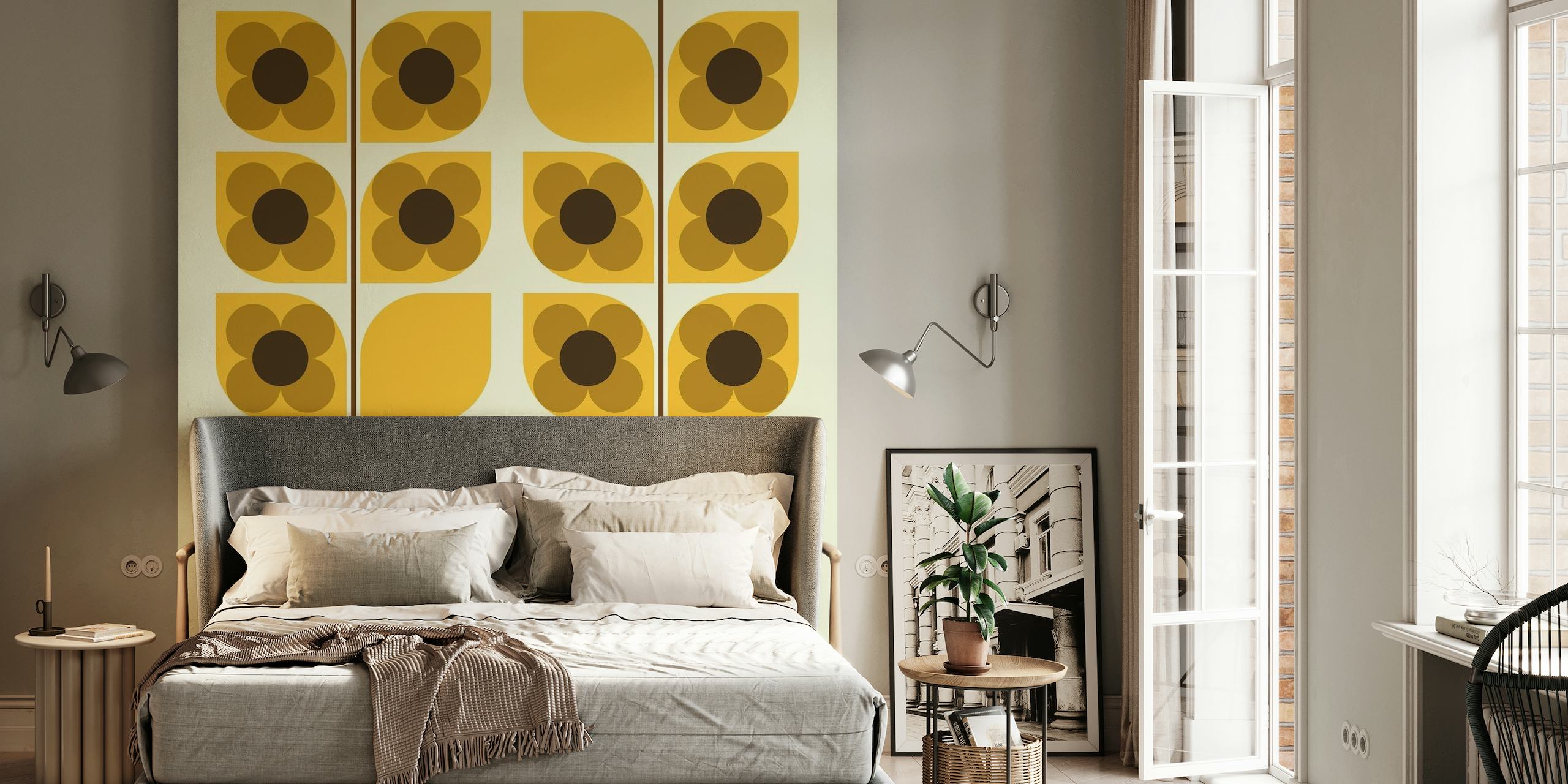 Yellow Bloom Vine wallpaper