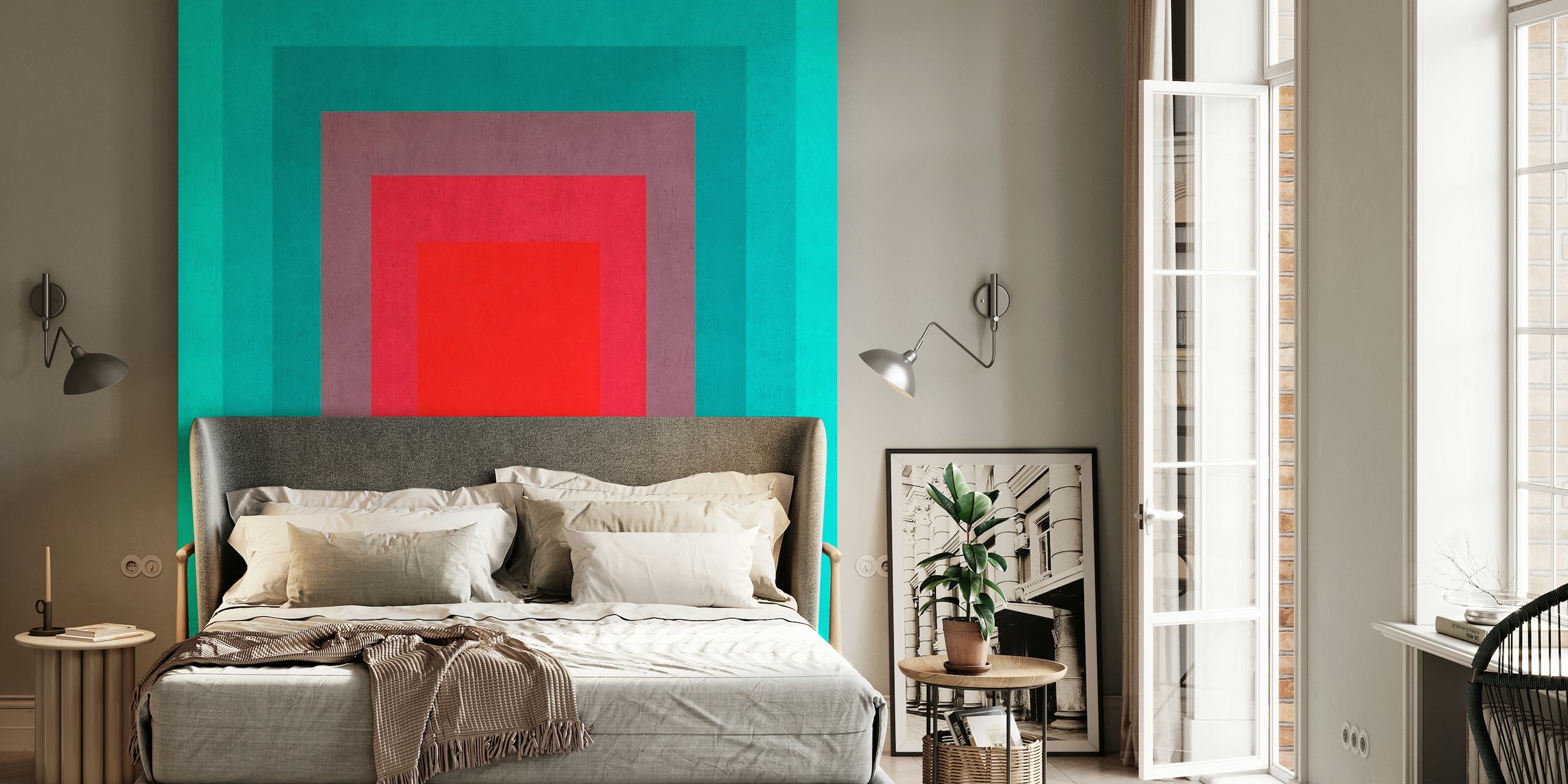 Gradient geometric conceptual wallpaper