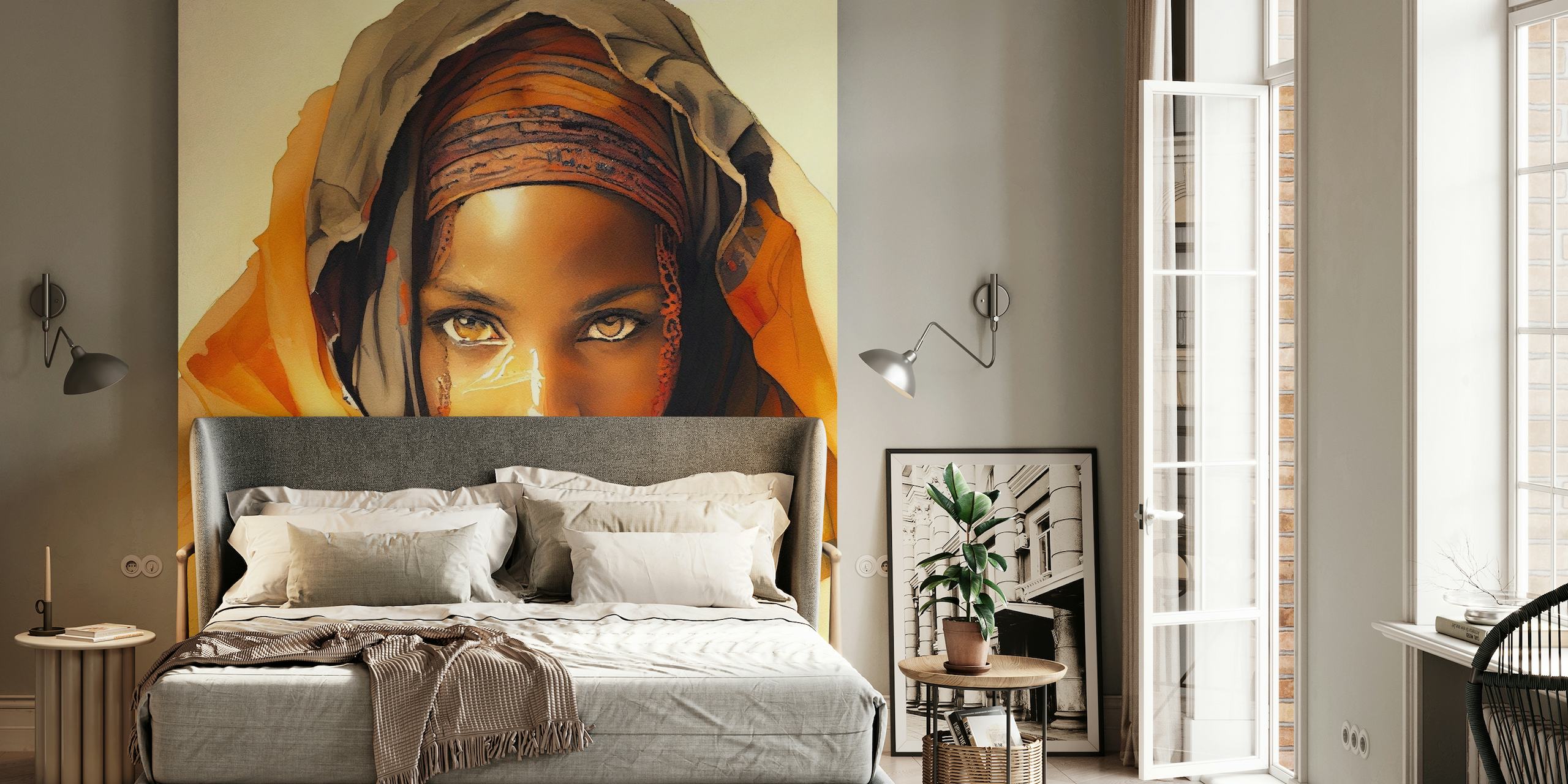 Watercolor Tuareg Woman #11 behang