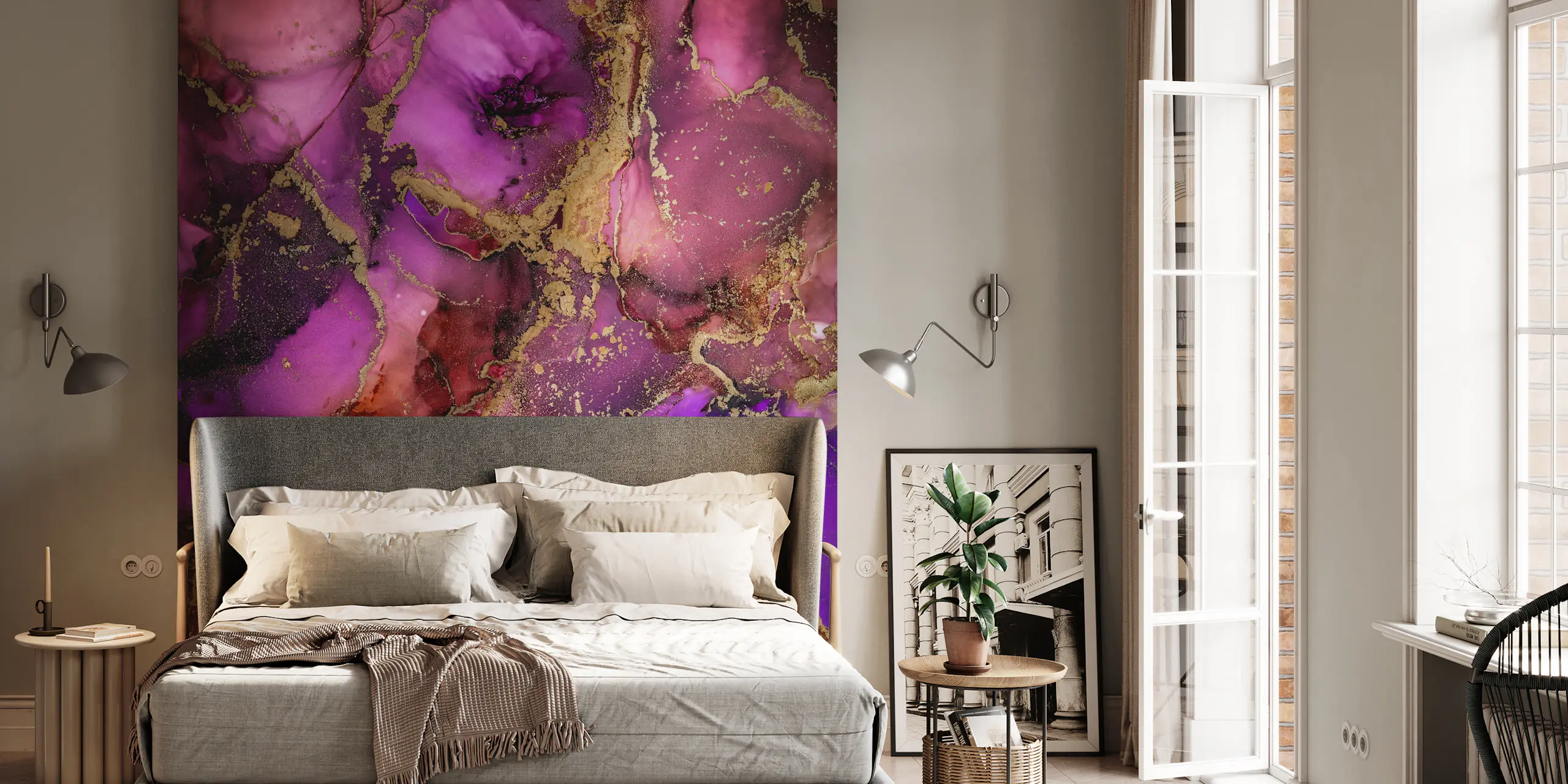 Lilac Ink Wallpaper | happywall.com