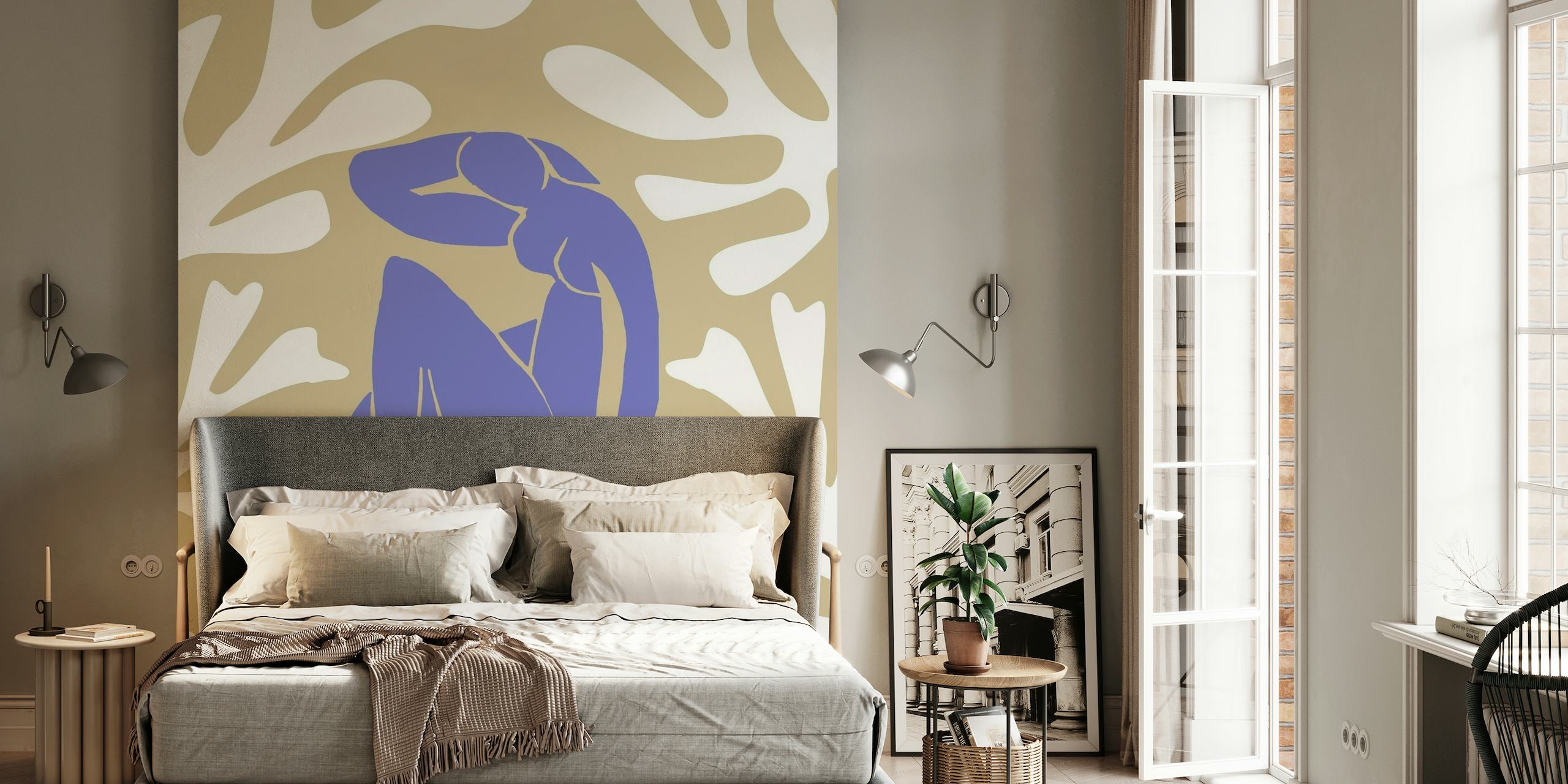 Matisse Inspired Beach Beige papel de parede