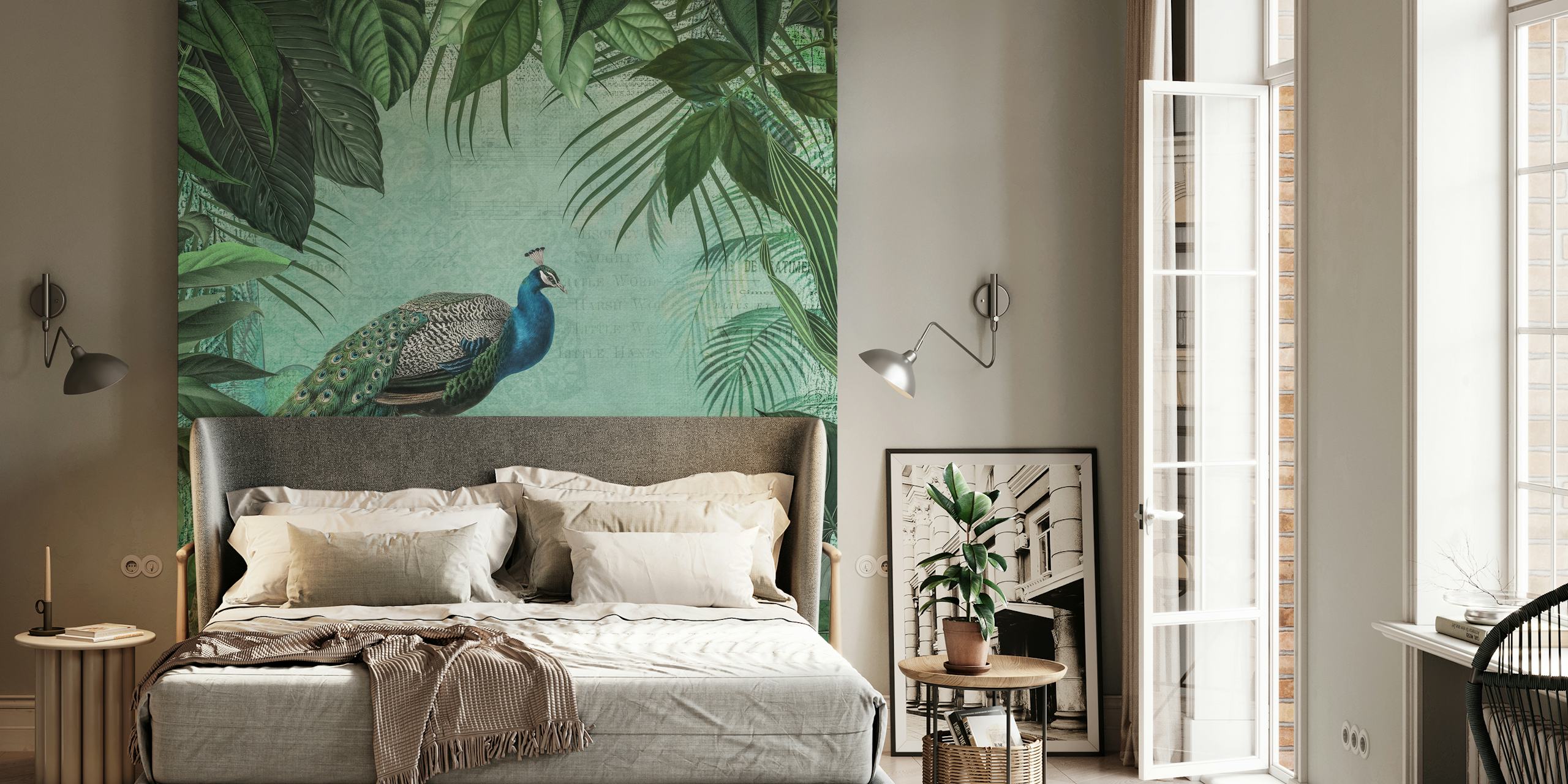Peacock Paradise Garden tapet i et rom