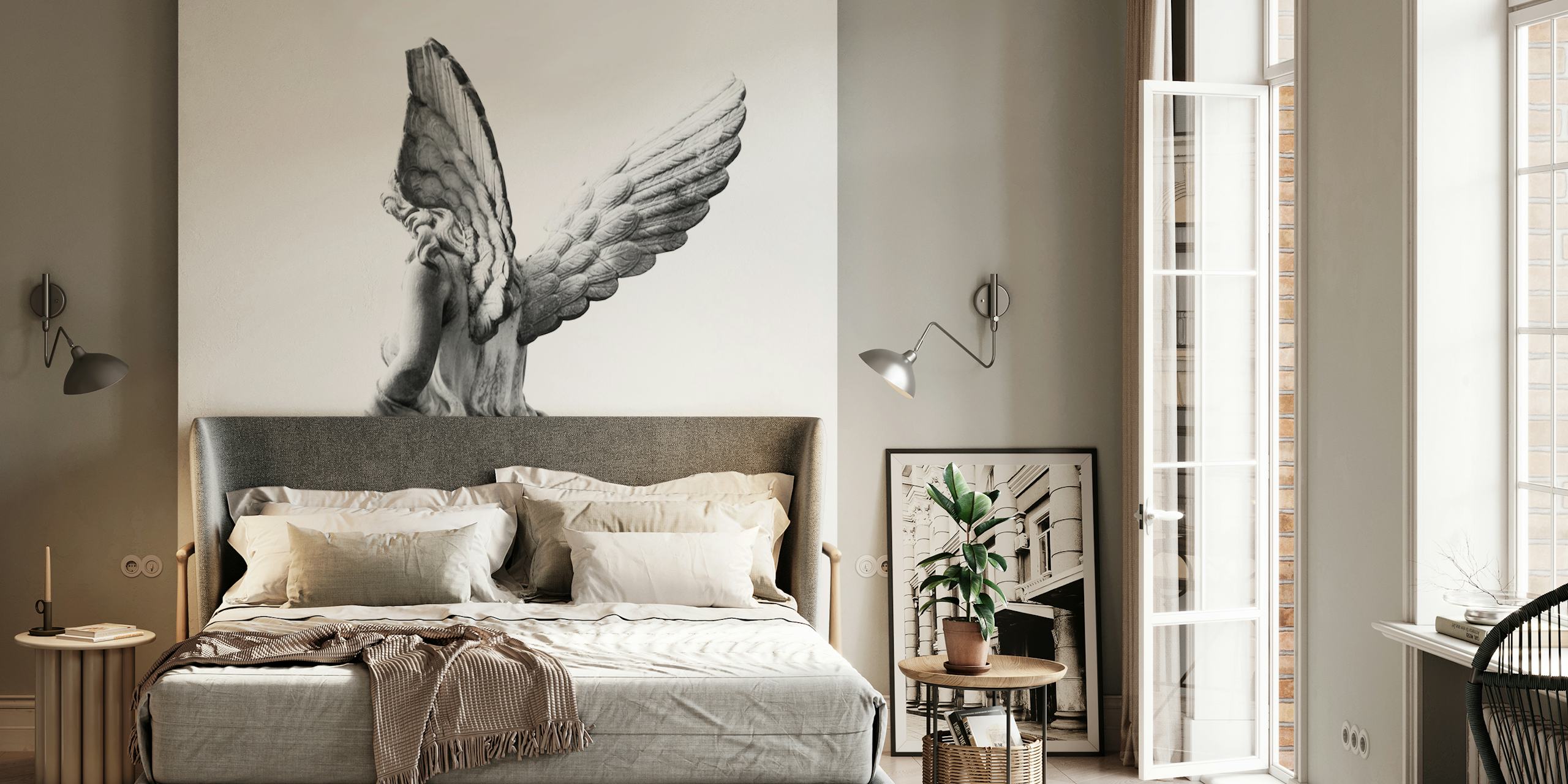 Papel de parede Marble Angel 1 em um quarto