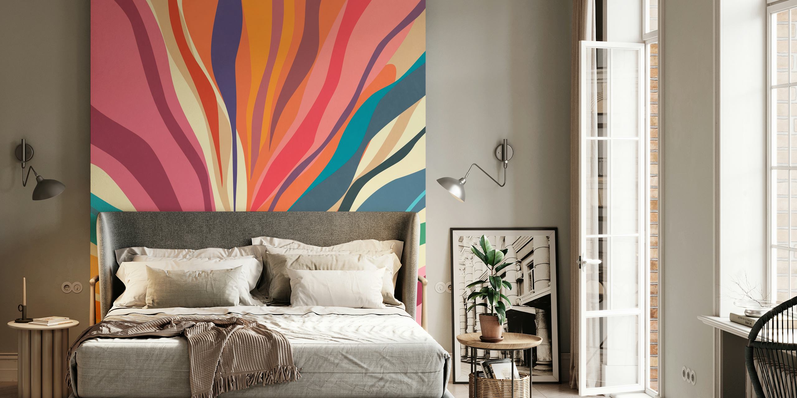 Blooming 2 wallpaper design in a room