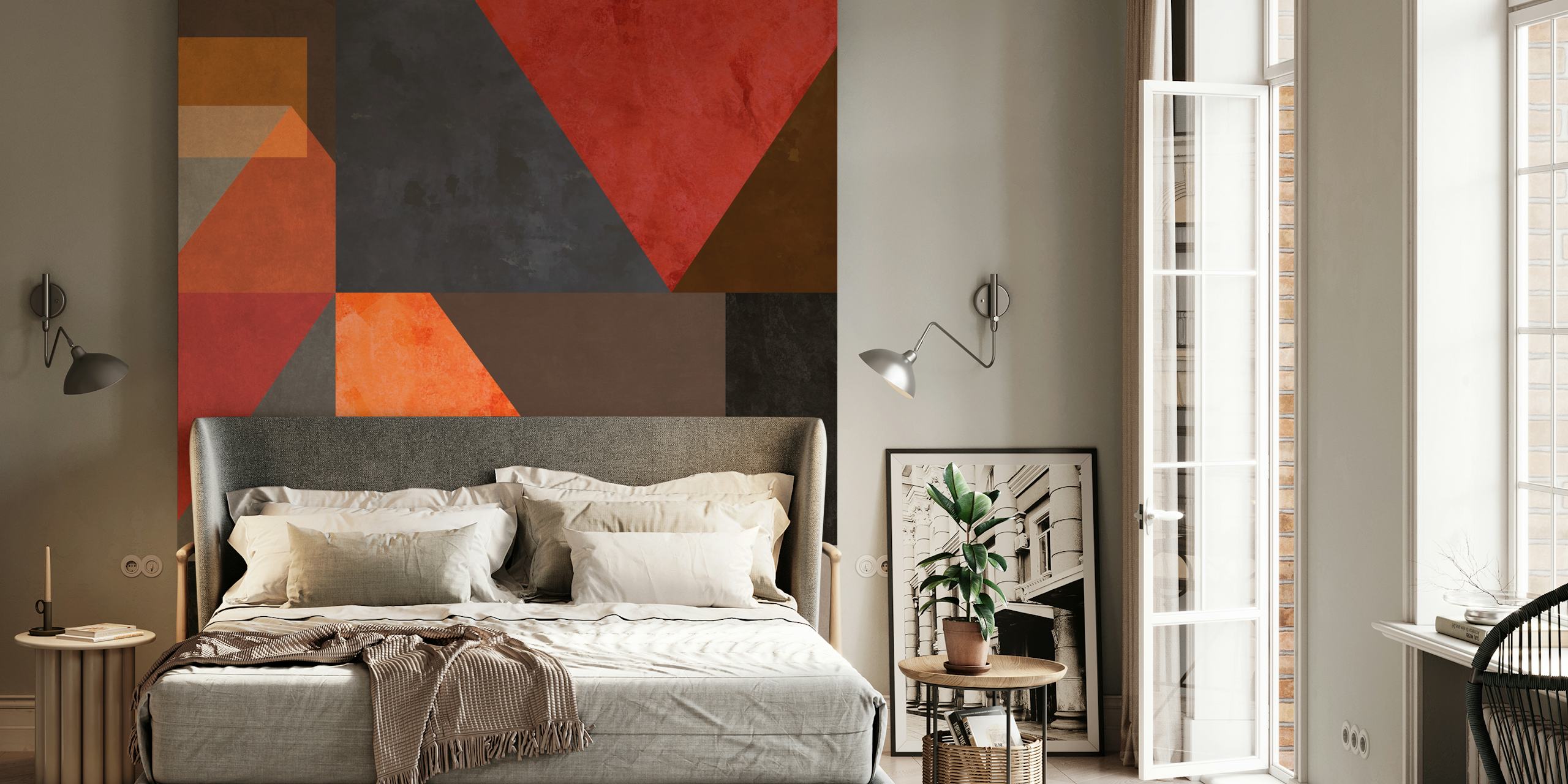 Design tapety Geometric Pattern 6 w pokoju