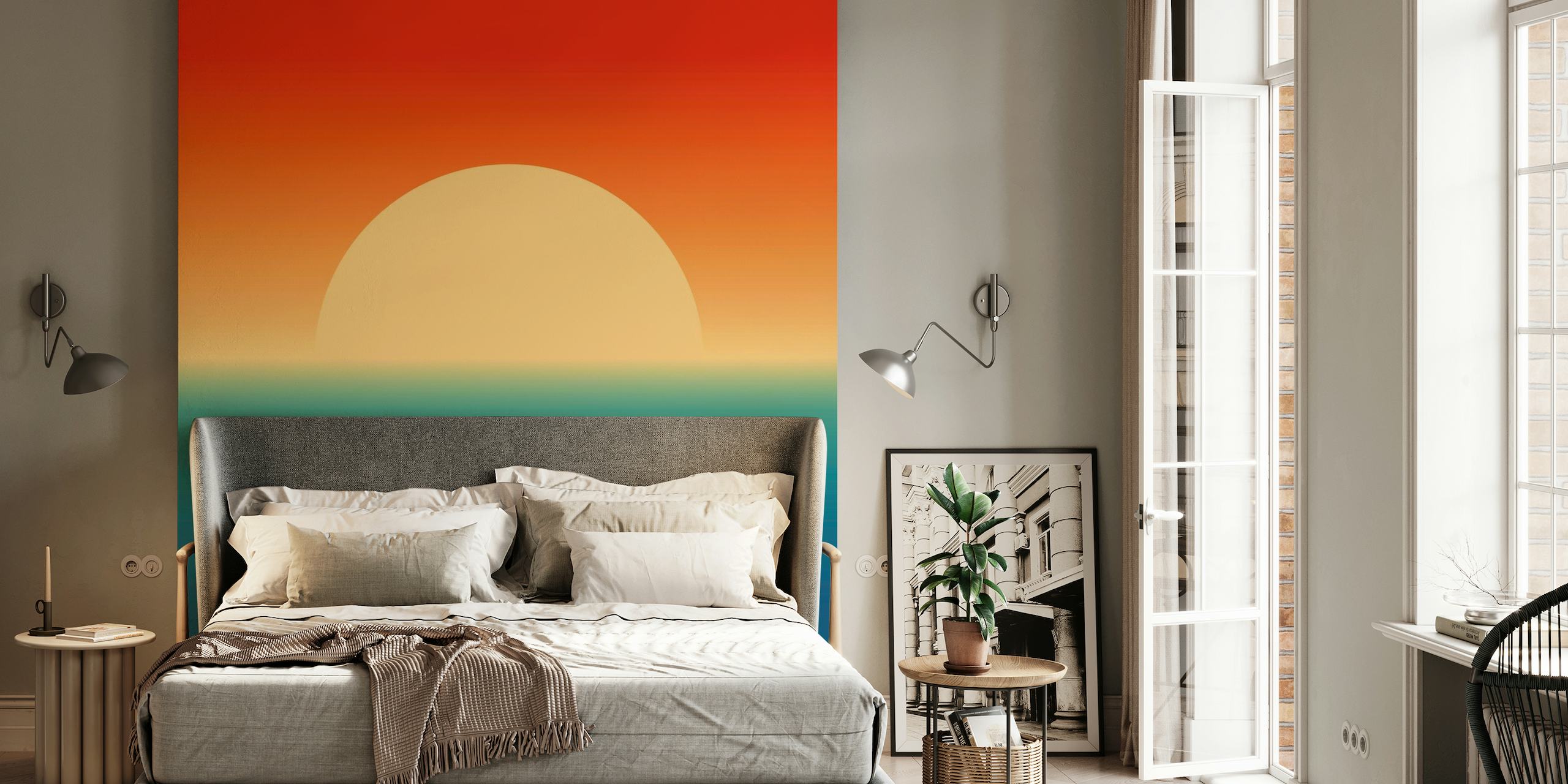 Minimalist Retro Sunrise wallpaper