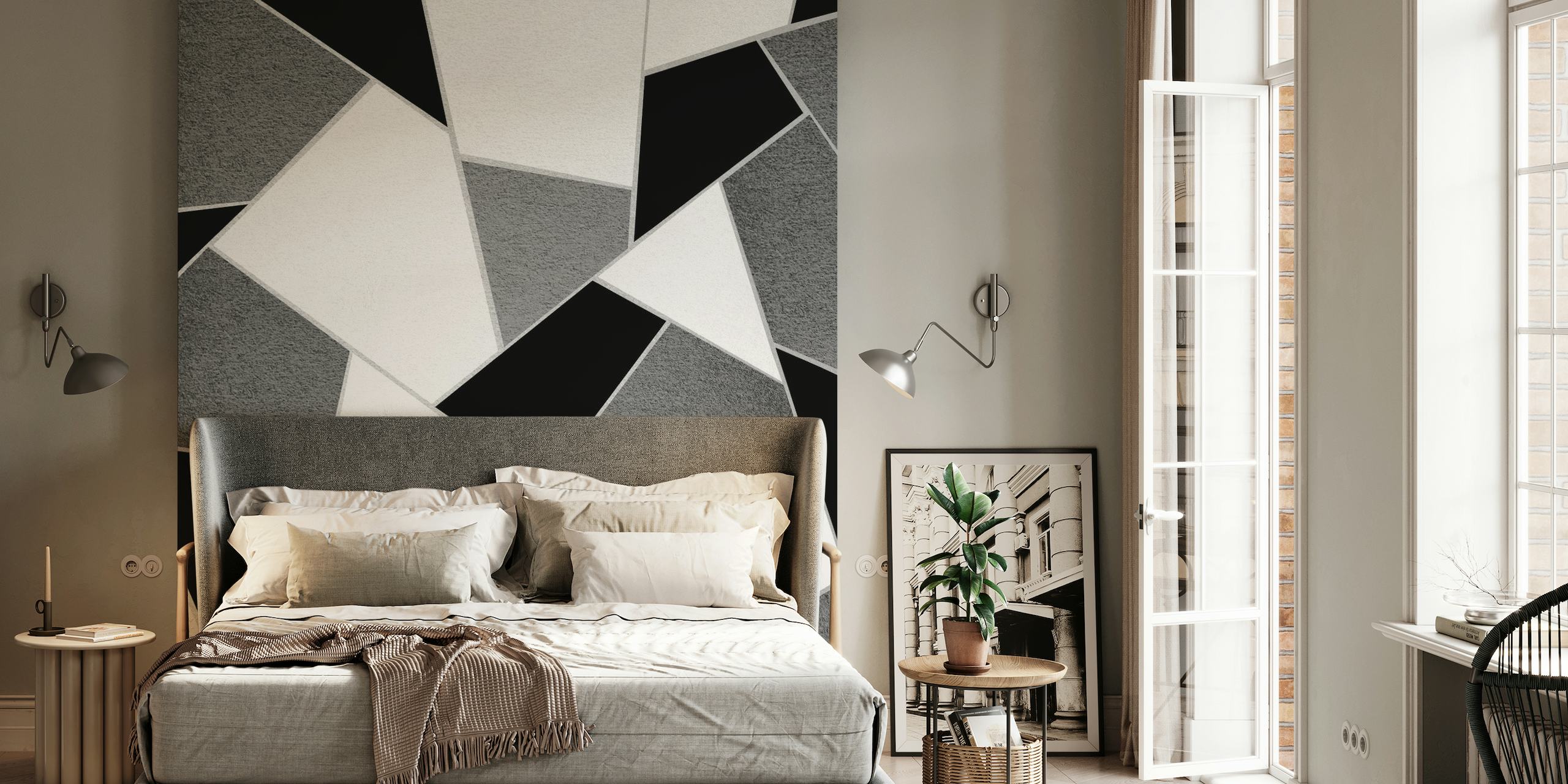 Gray Black White Geometric 1 wallpaper