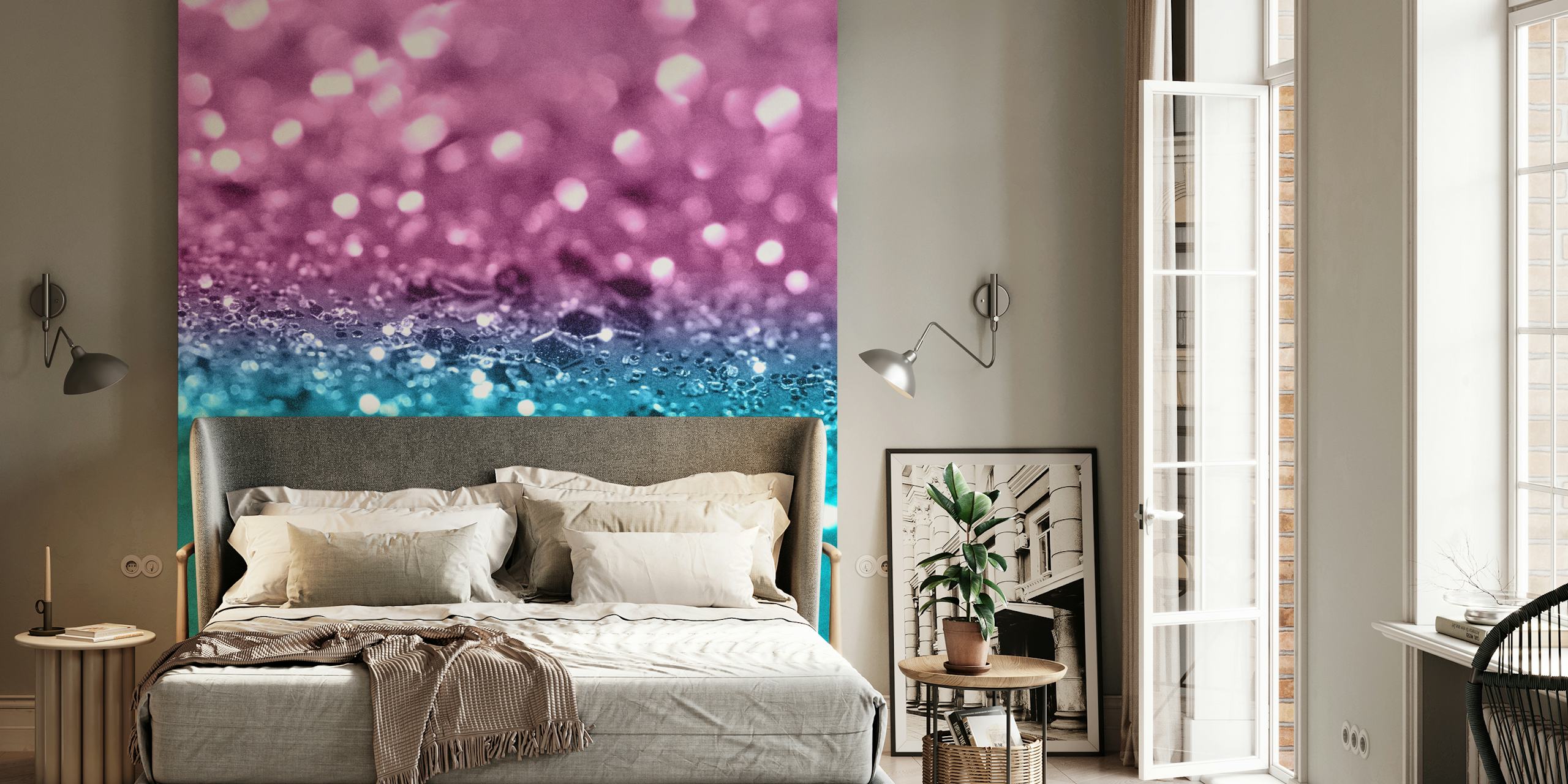Tropical Beach Lady Glitter 7 tapeta v pokoji