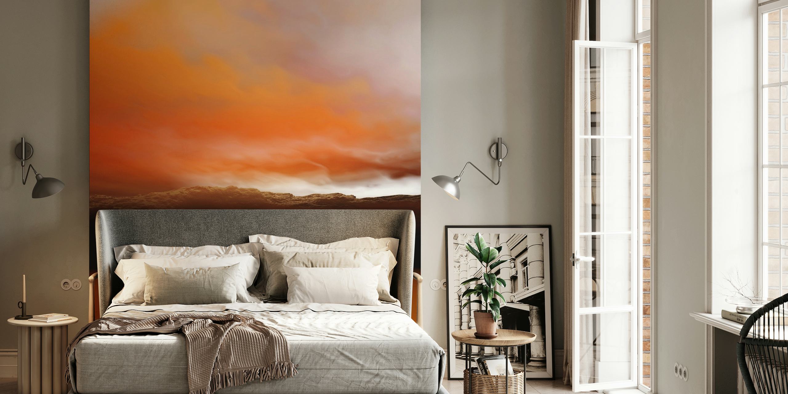 Orange Sunset 2 wallpaper