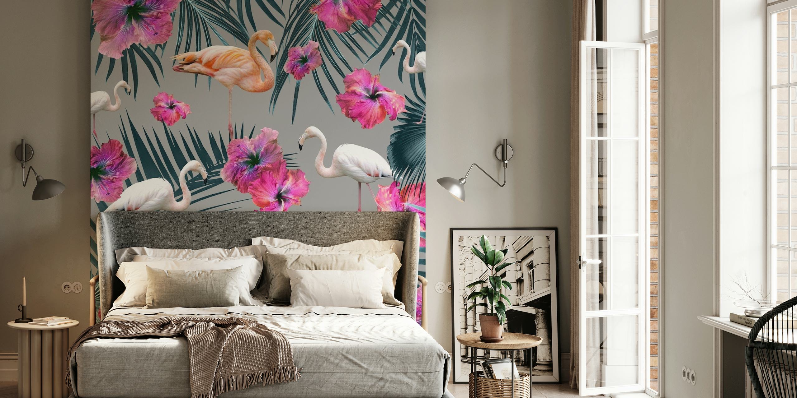 Flamingo Jungle Siesta 1 wallpaper