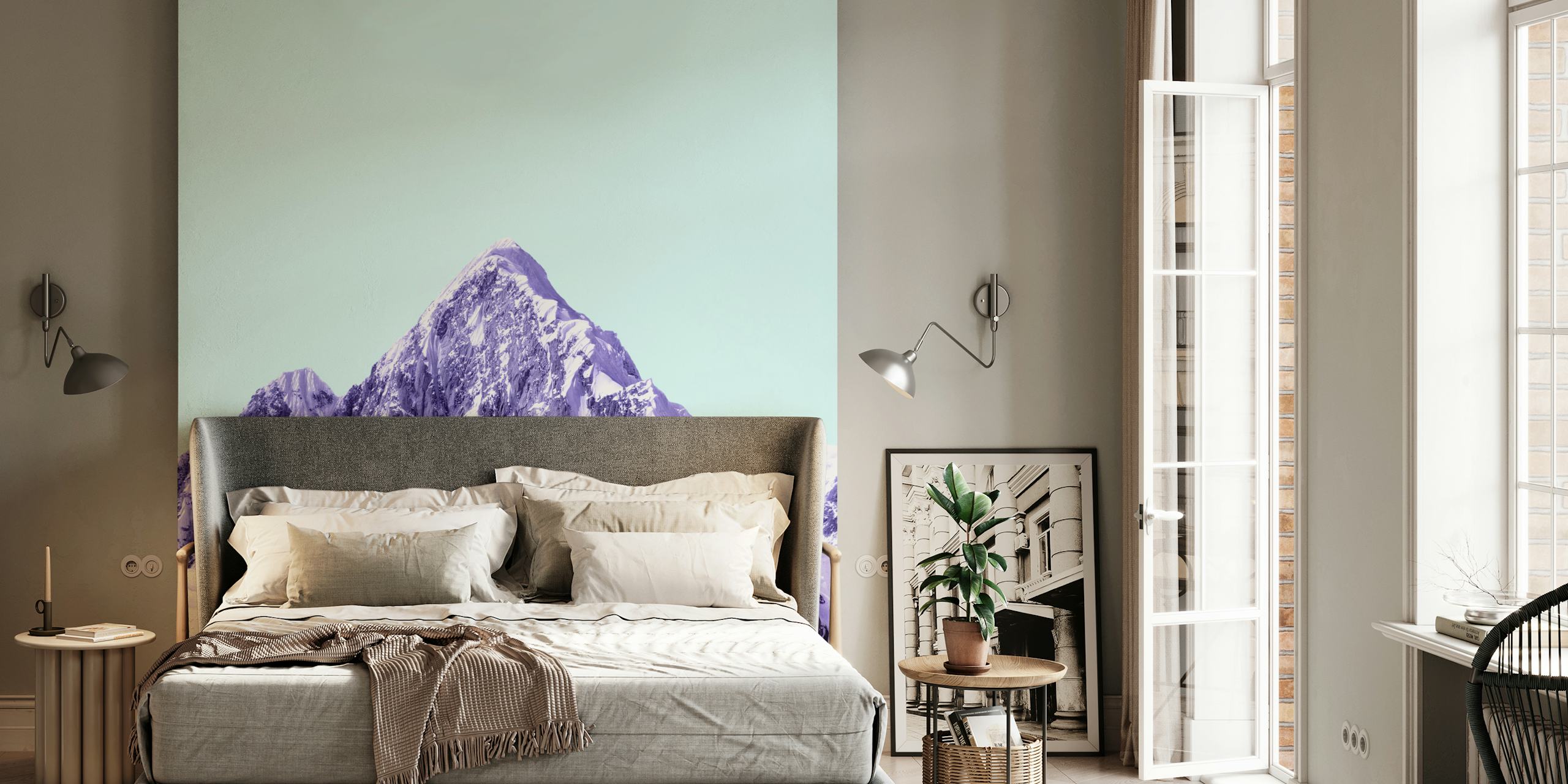 Papel De Parede Mountain Em Uma Sala De Estar