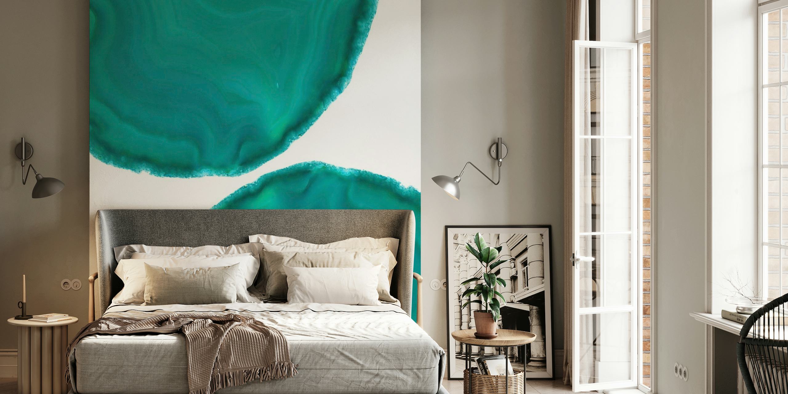 Turquoise Teal Green Agate 1 wallpaper