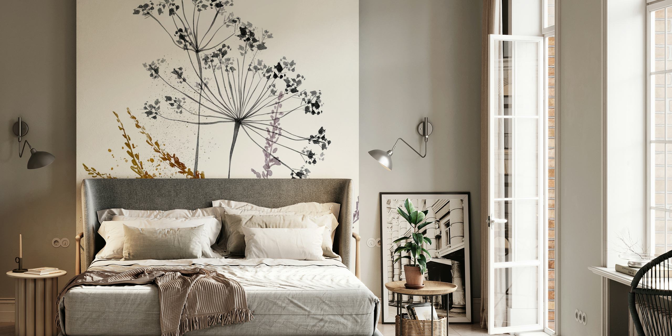 Wild Botanical Dream blomster tapet i et rum