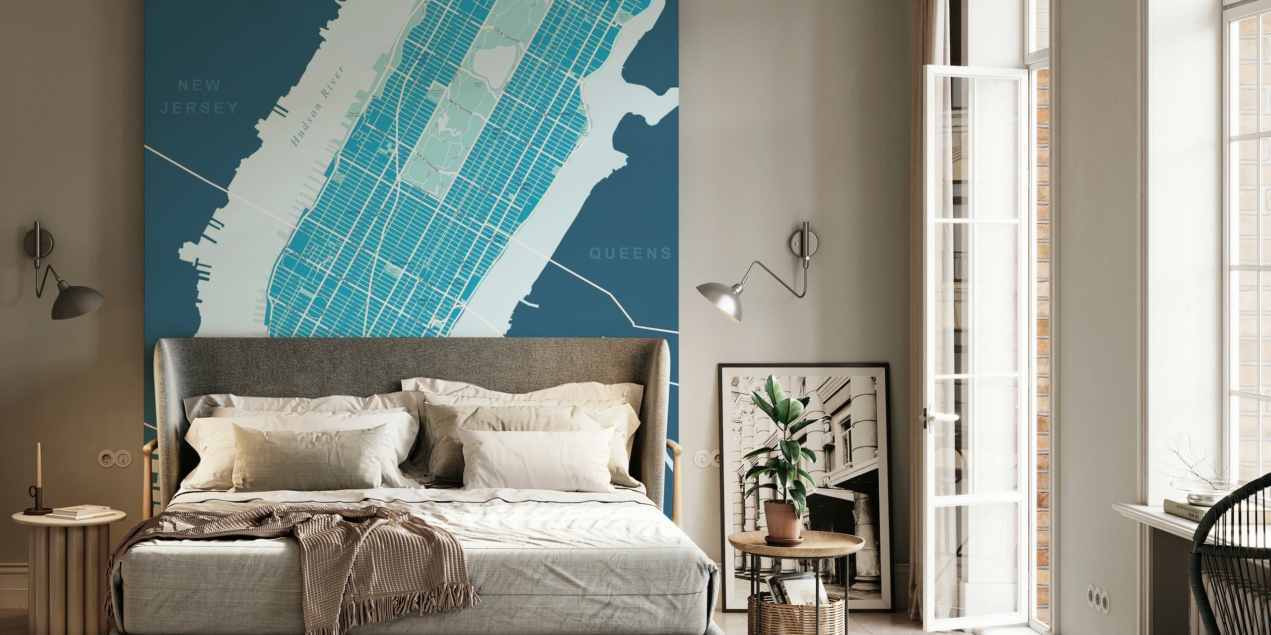 Map of New York wallpaper