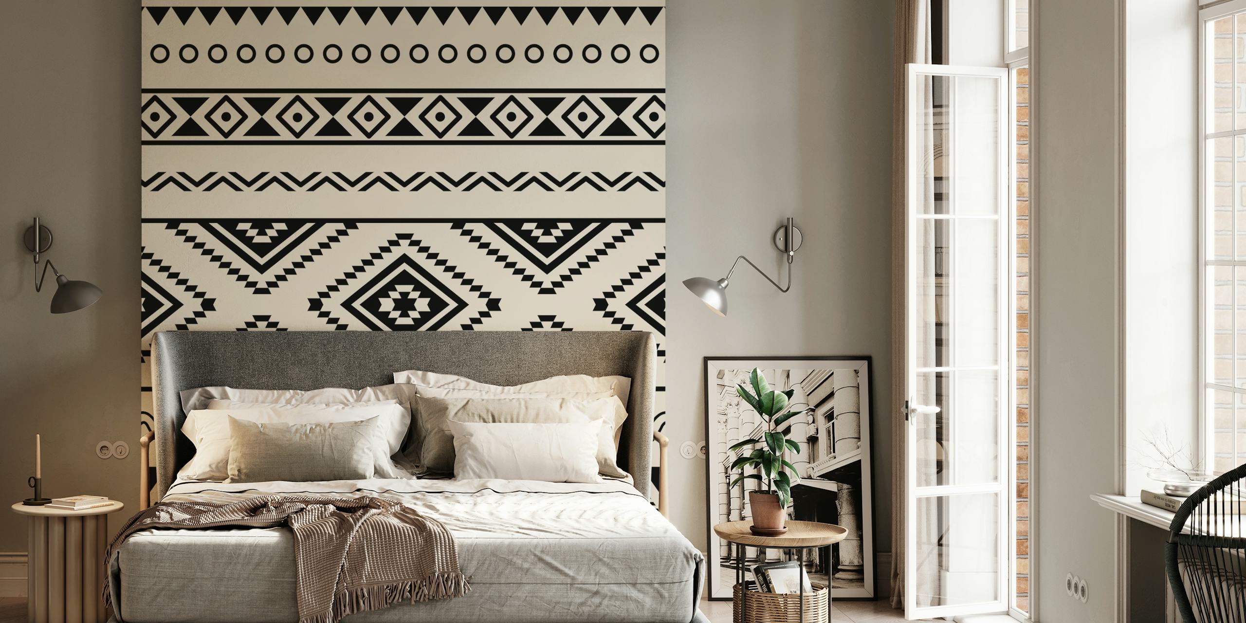 Aztec Inspired Design tapet i et rom
