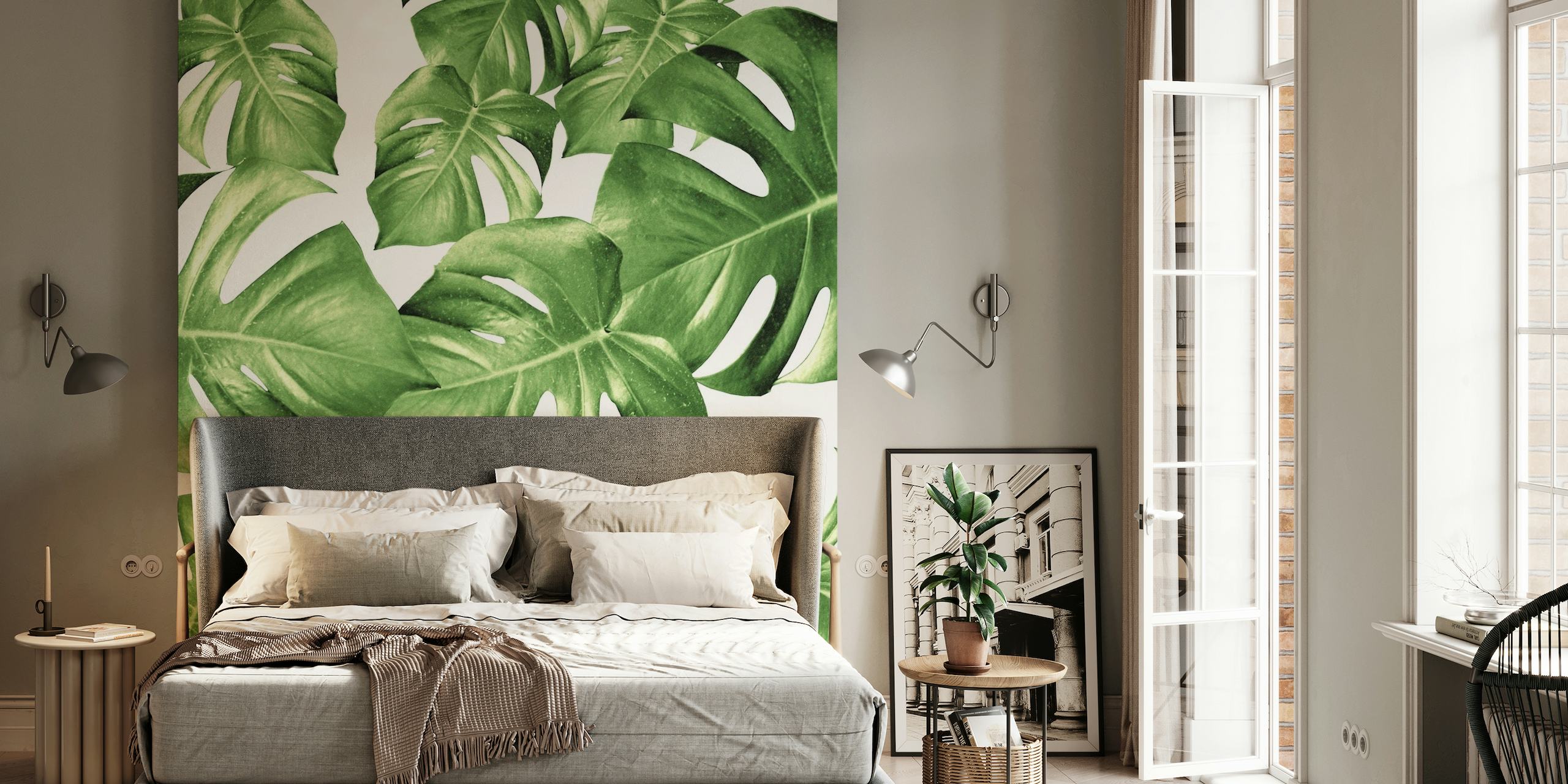 Monstera Leaves Green Summer 1 ταπετσαρία