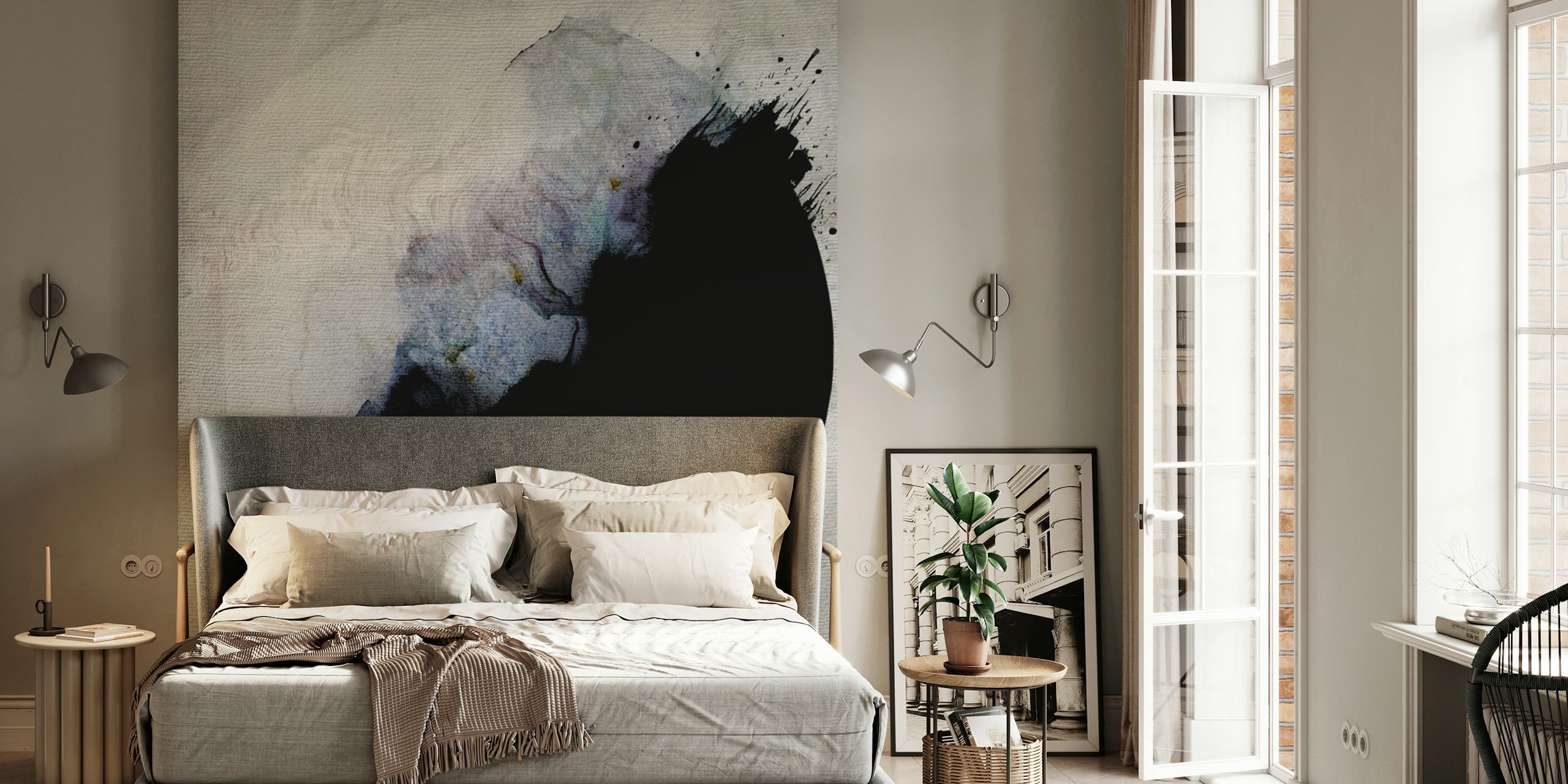 Ink Wash Dream wallpaper displayed in a room