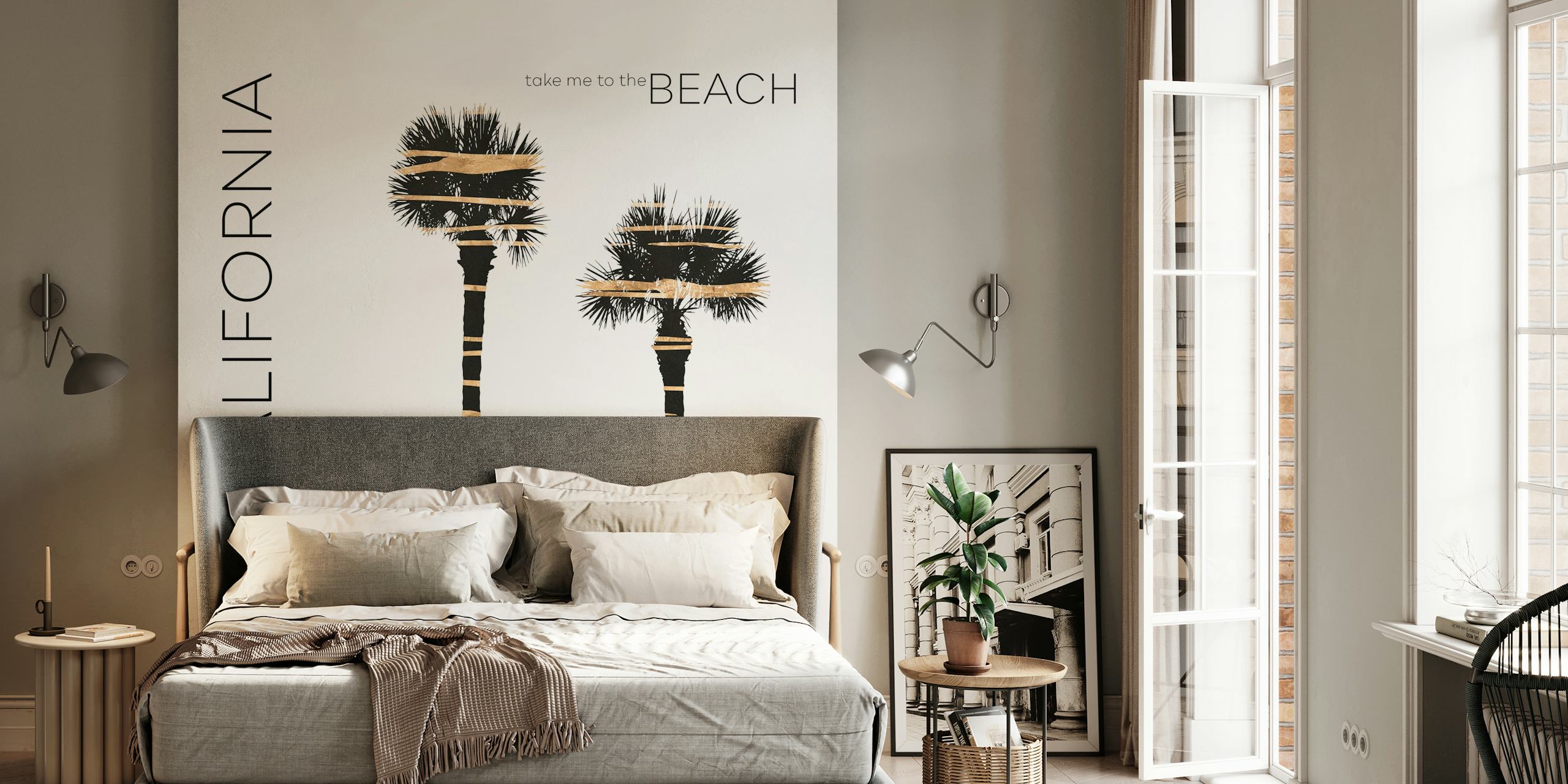 Urban Art LA Palm Trees tapet i rommet