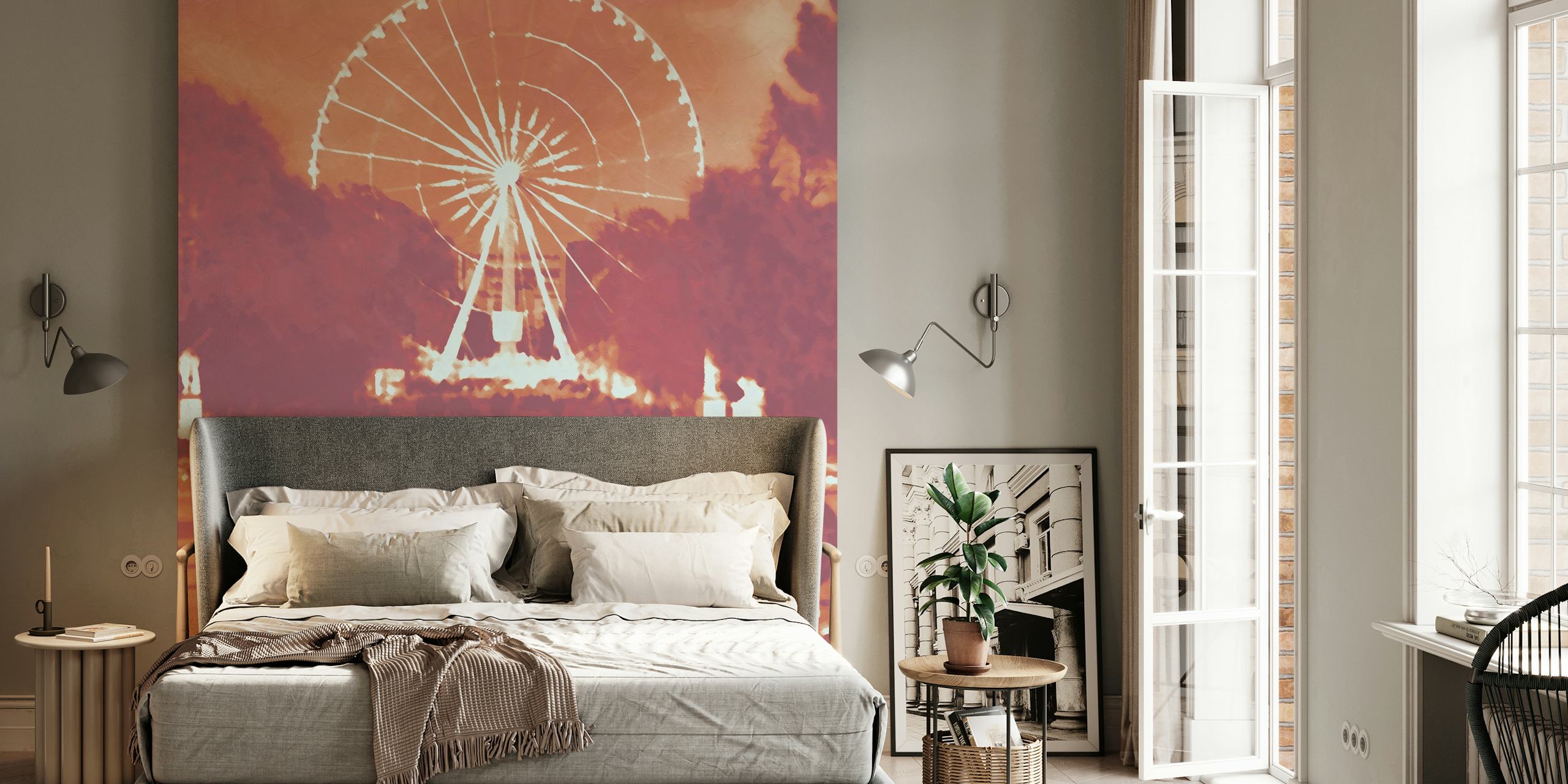 Park Art wallpaper featuring a ferris wheel scene
