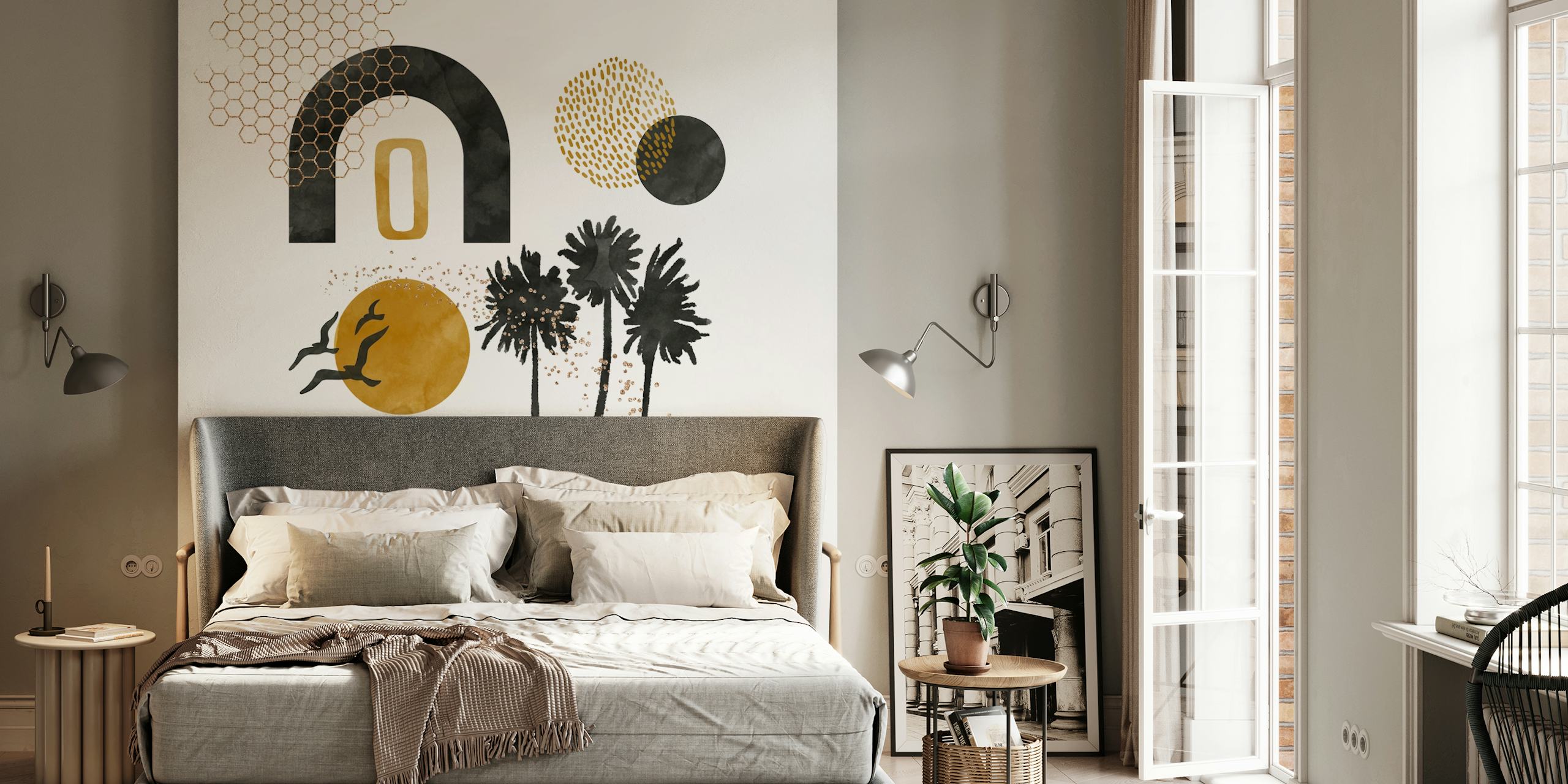 Minimalist Gold Nature dizajn tapeta