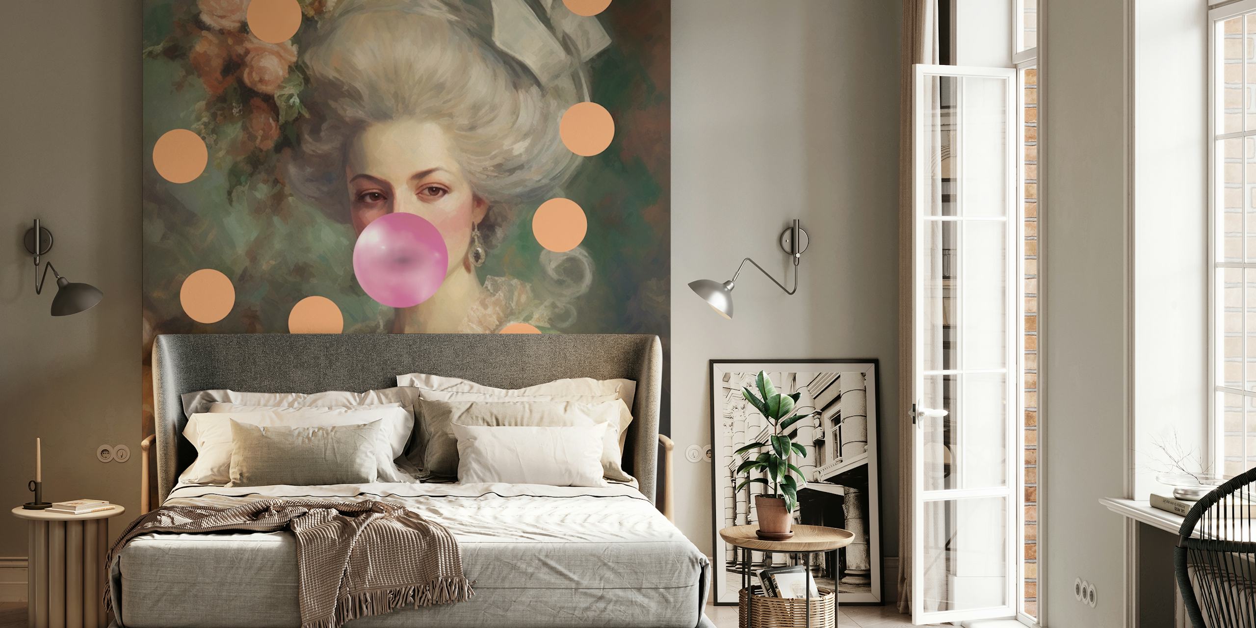 Bubblegum Marie Antoinette Delight tapetdesign