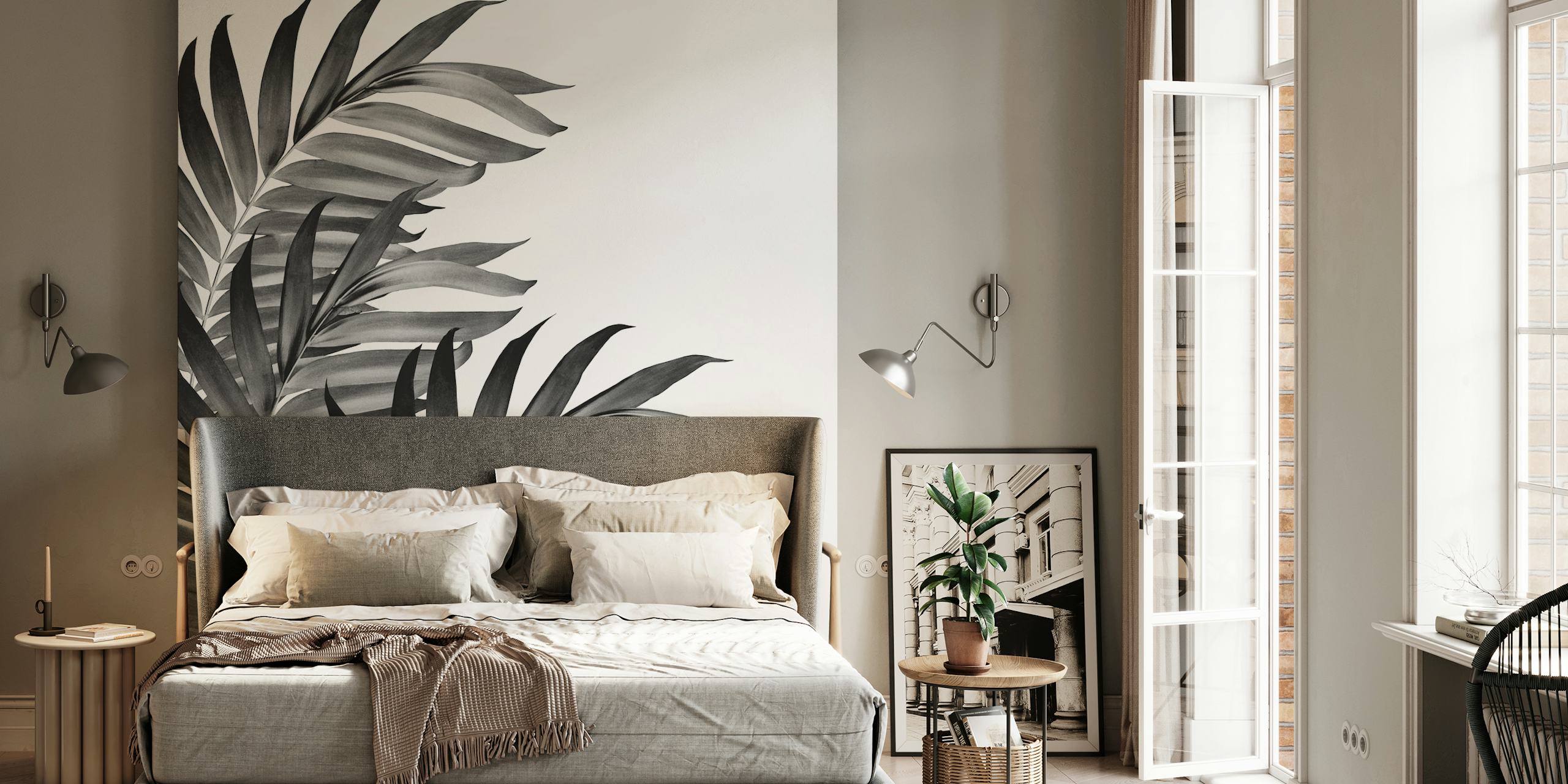 Palm leaves wallpaper in een kamer