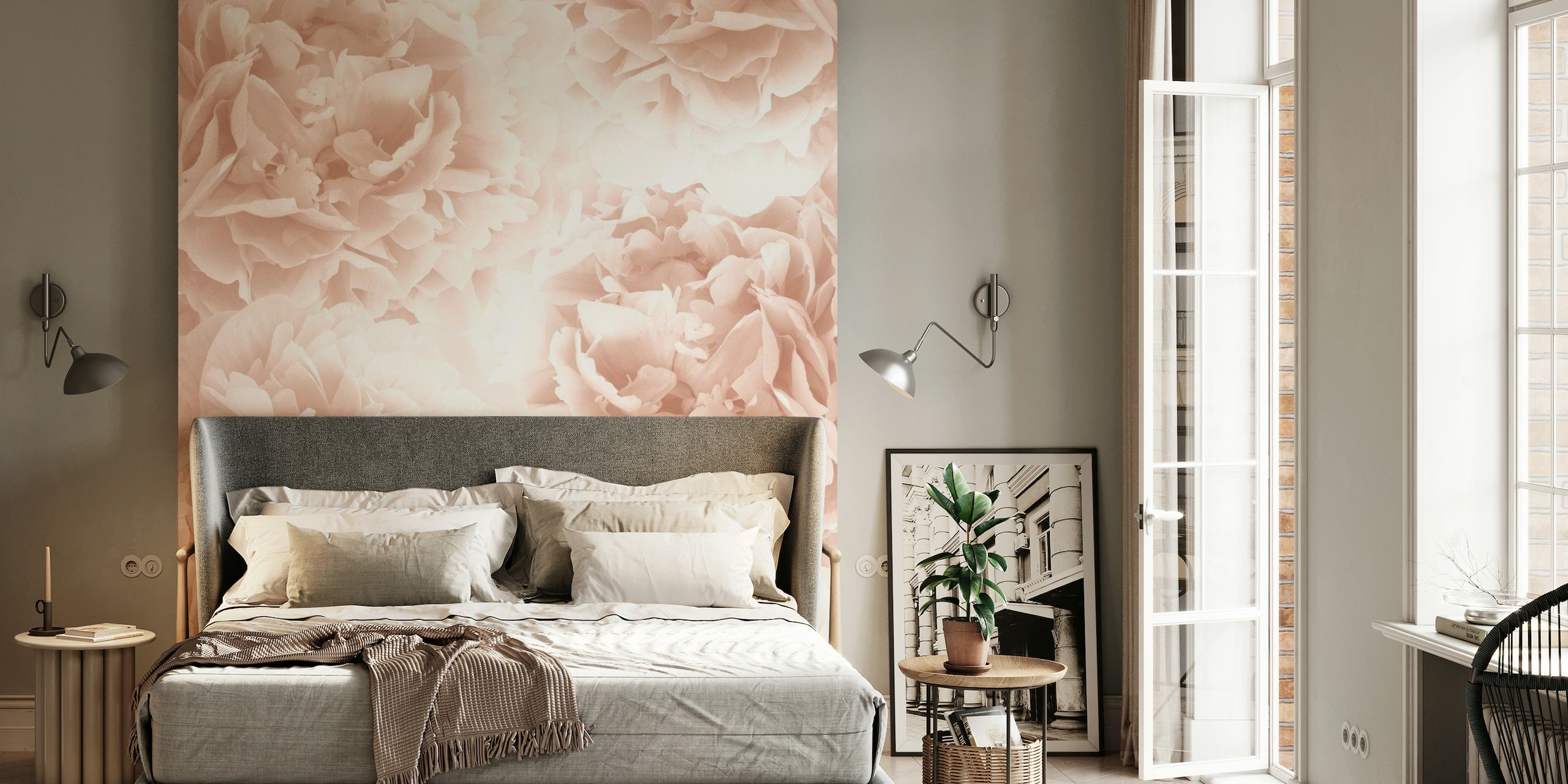 Soft Terracotta Peonies 1 wallpaper