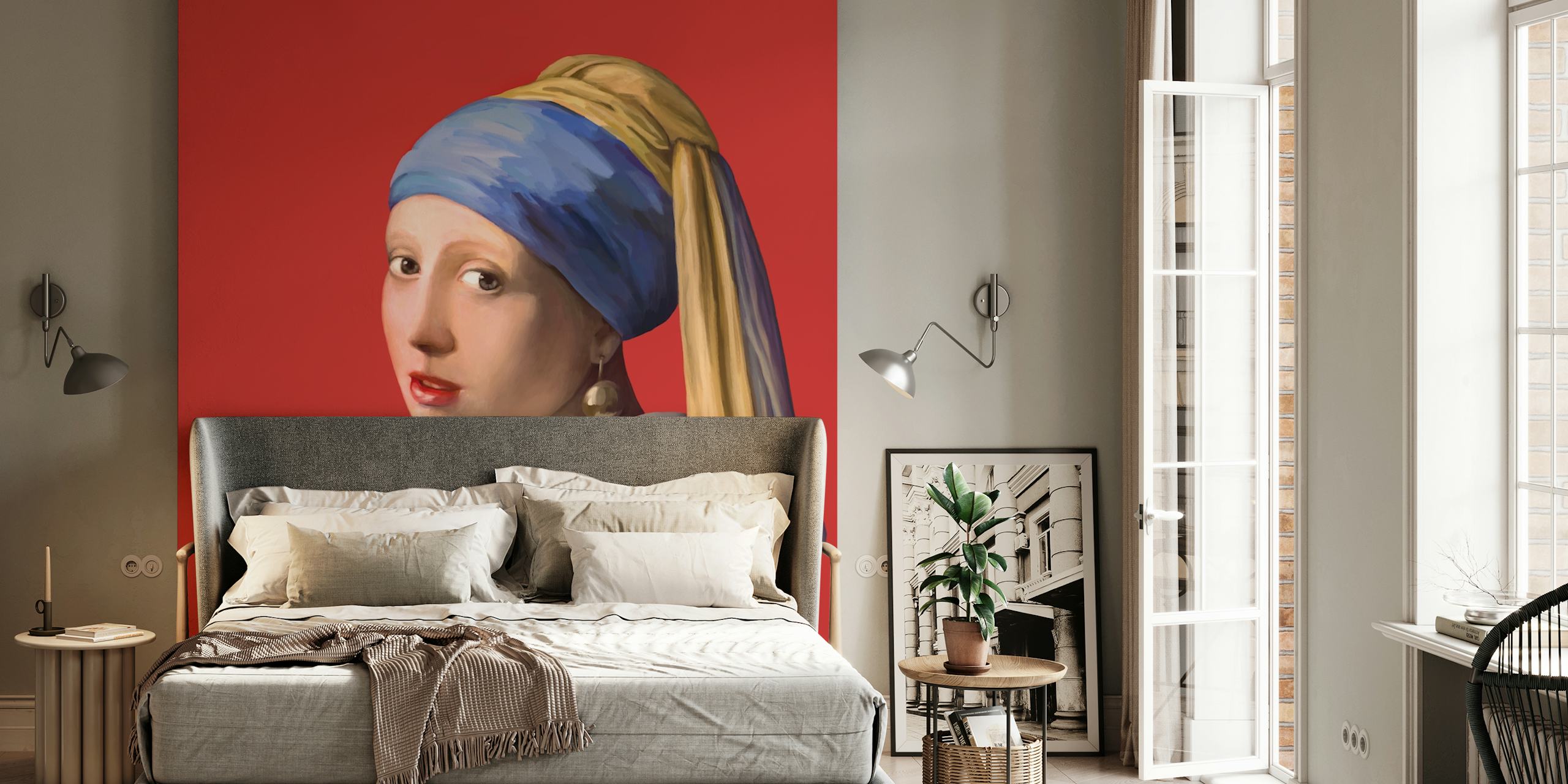 Elegance in red wallpaper vist i et rom