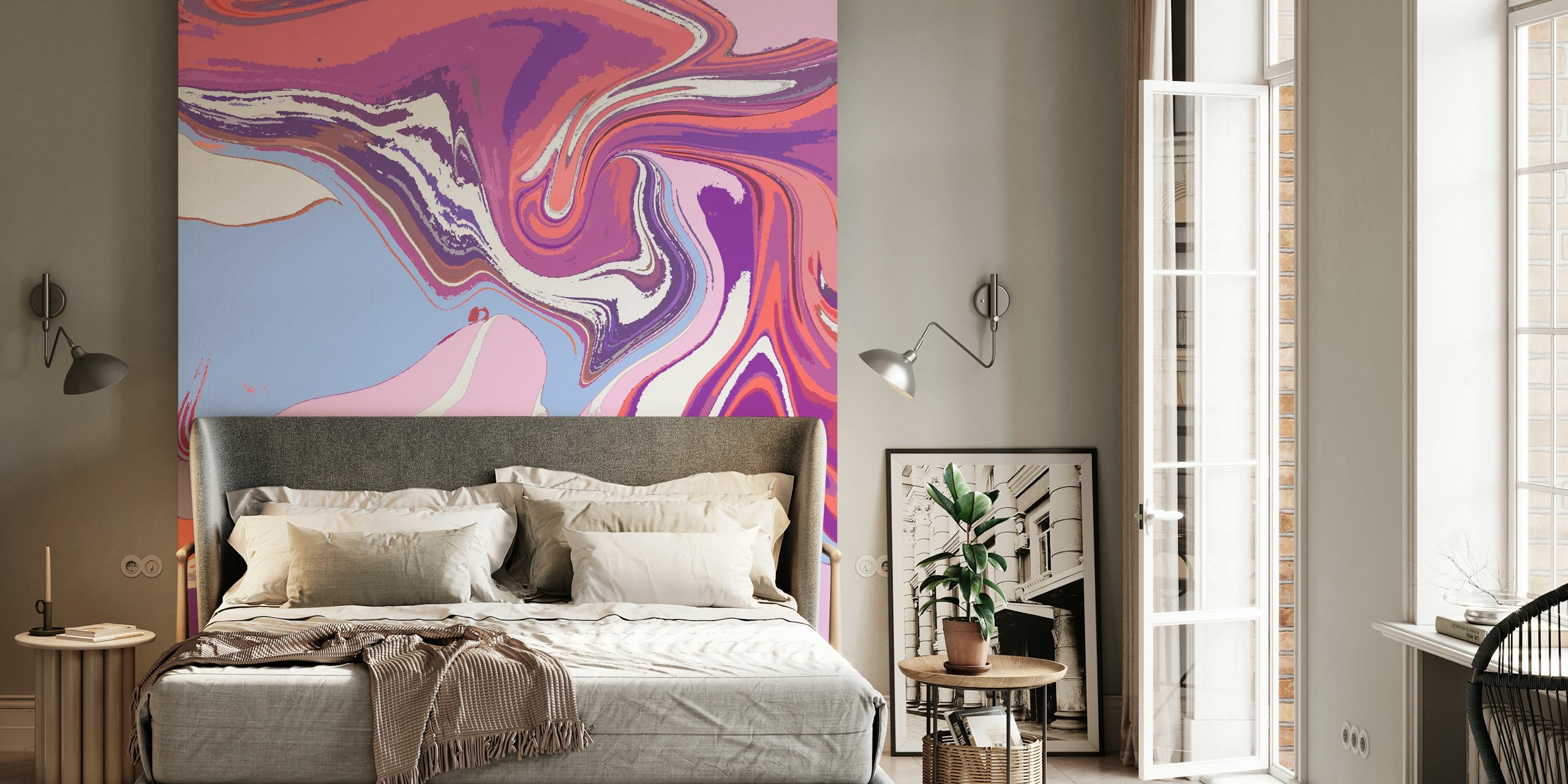 Marble Magic Mb002 Wallpaper Displayed In A Room