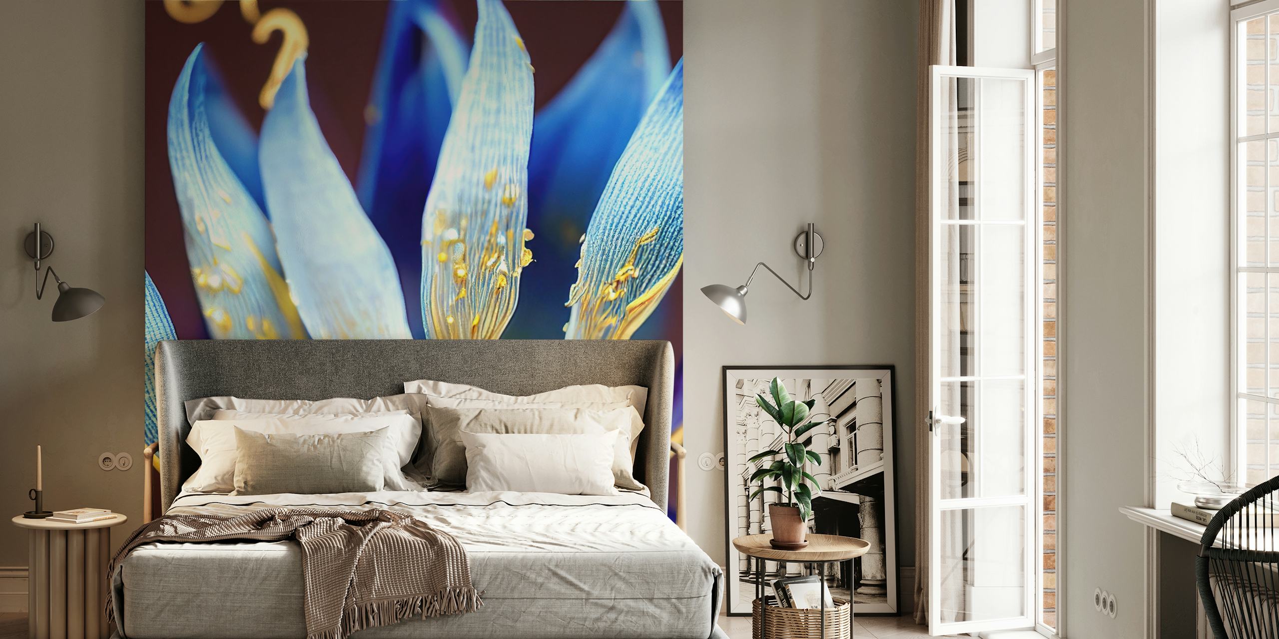 Midnight Flower Glow tapetti huoneessa