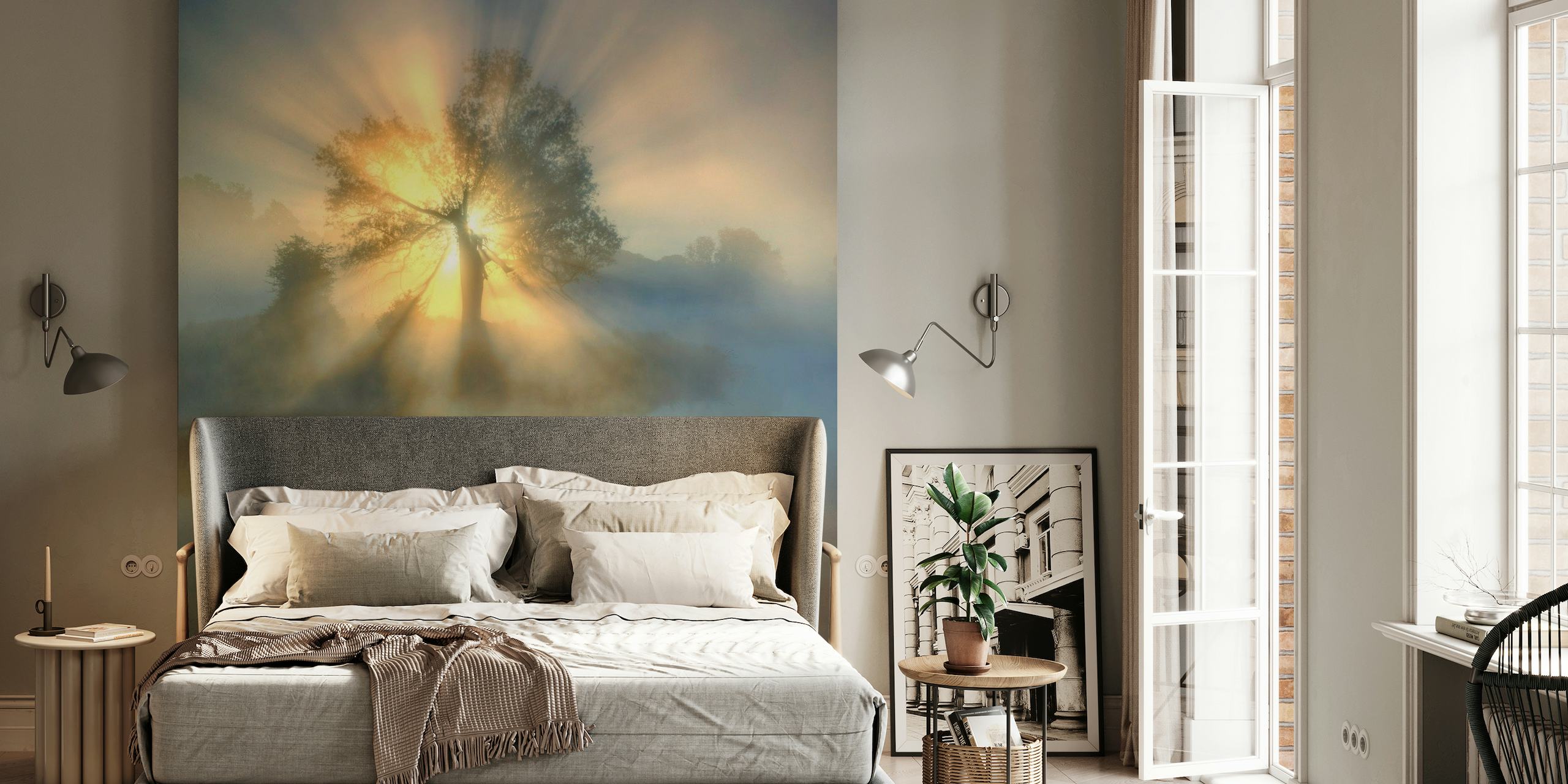 Tree of light wallpaper