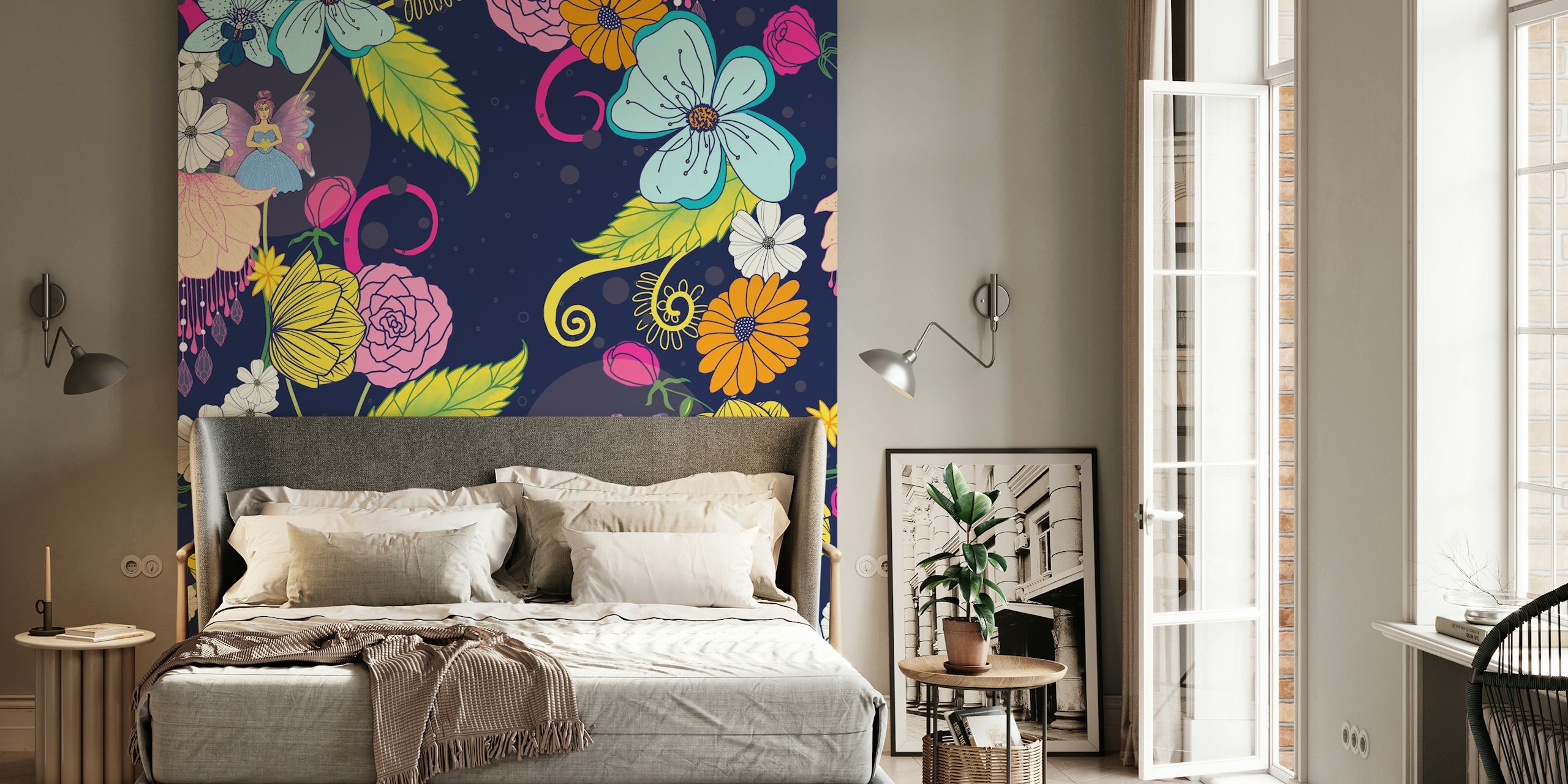 Whimsical Meadow Fae tapet i et rom