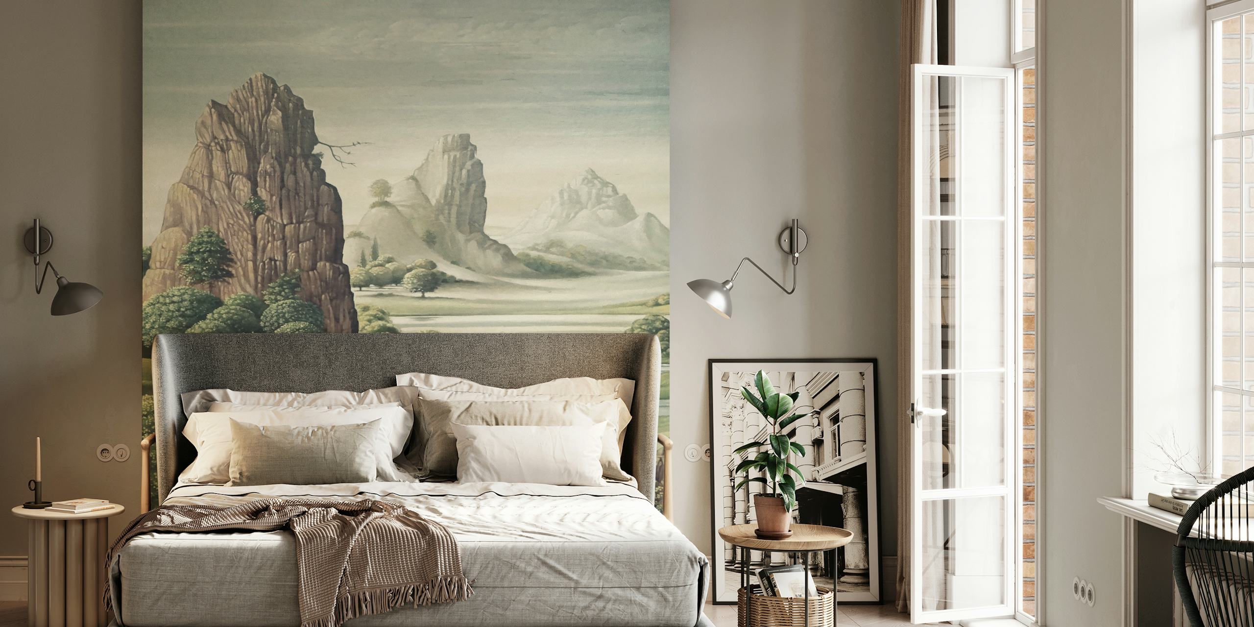 Peace River Valley wallpaper in a room