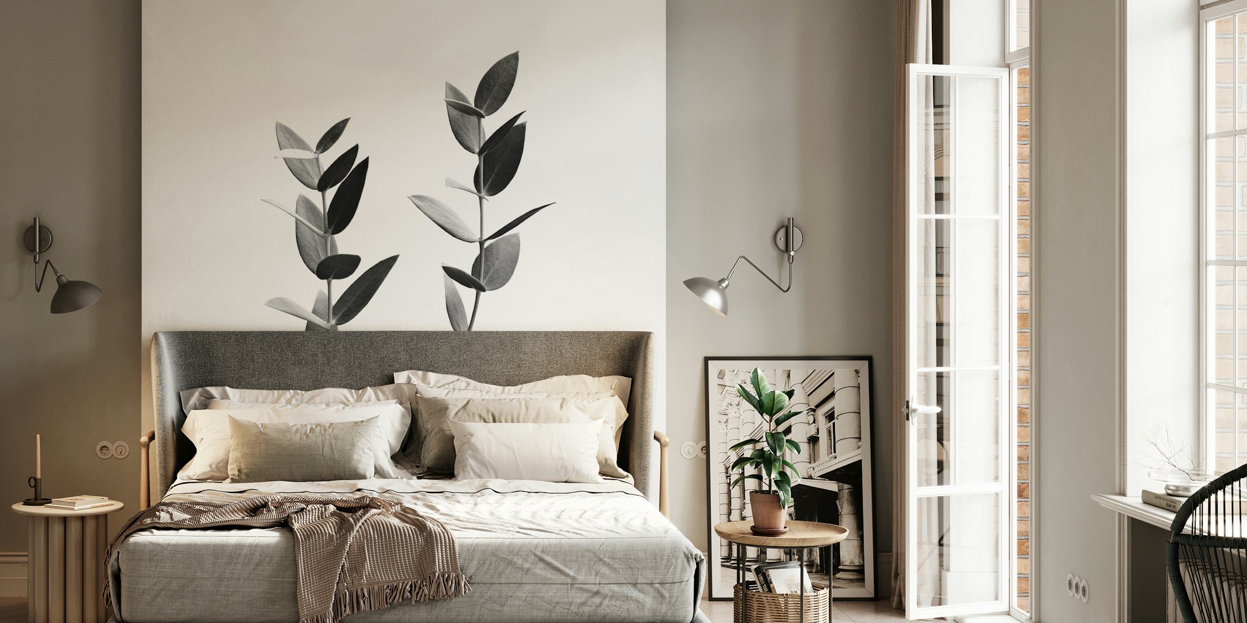 Eucalyptusblad in een heldere kamer