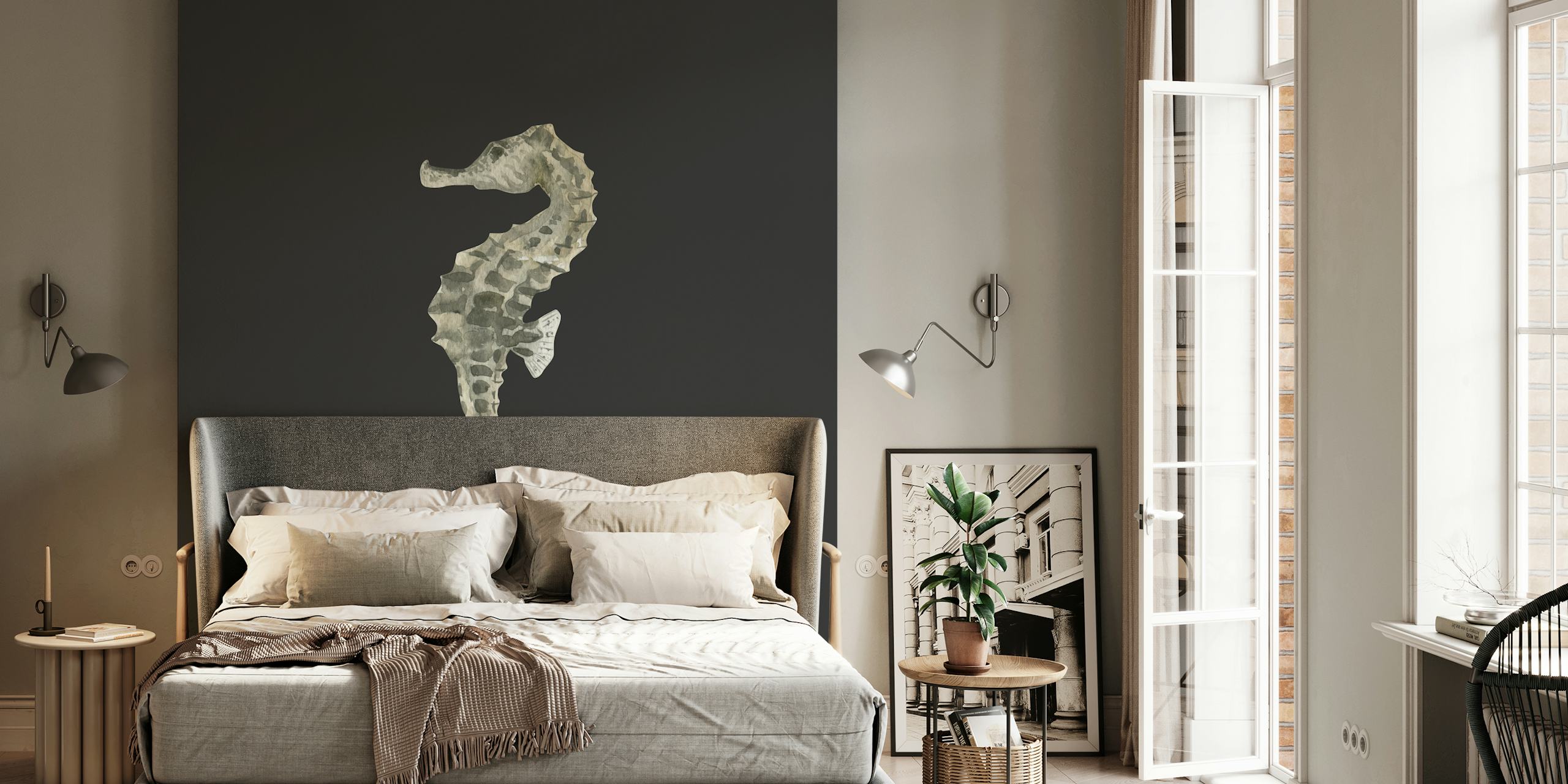 Tapeta w wzór Seahorse w pokoju