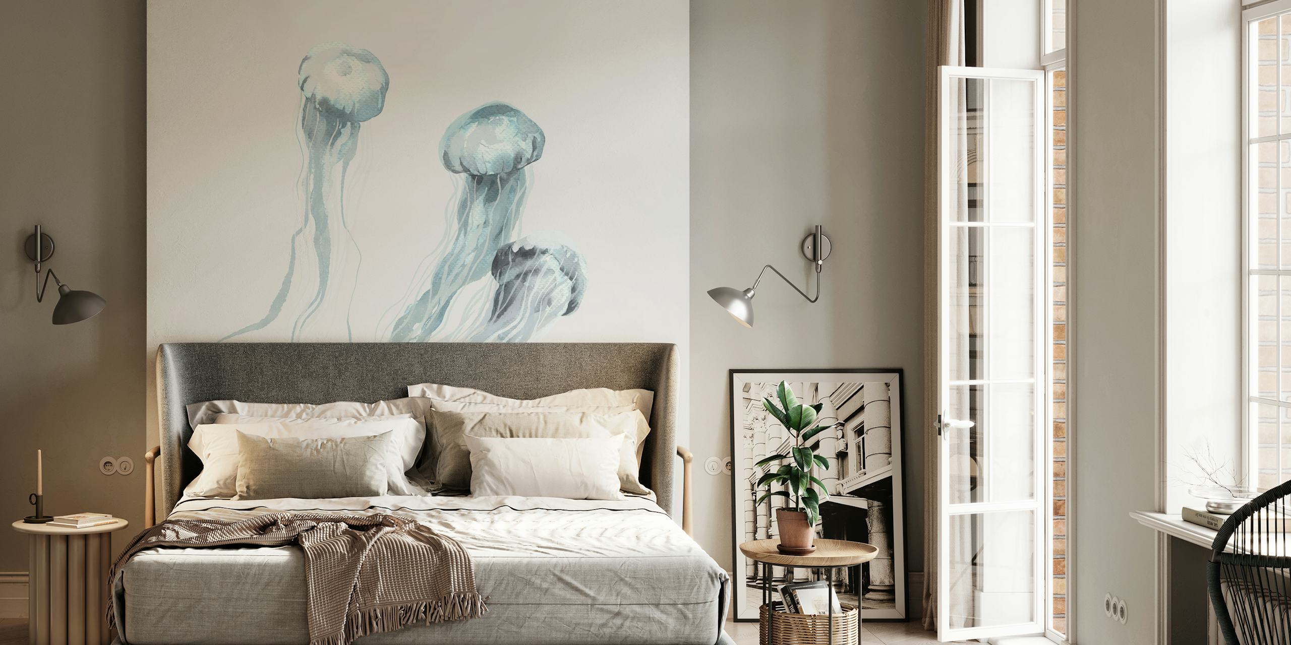Jellyfish wallpaper design im Wohnzimmer