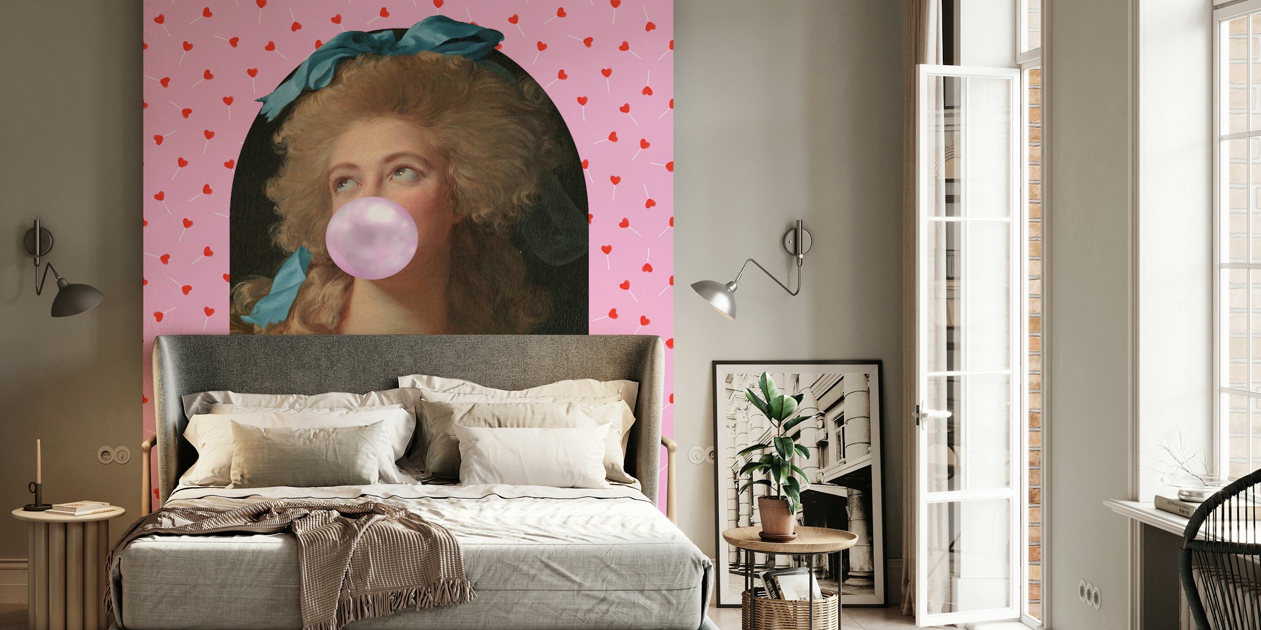 Papier peint Vintage Bubblegum Charm dans une pièce