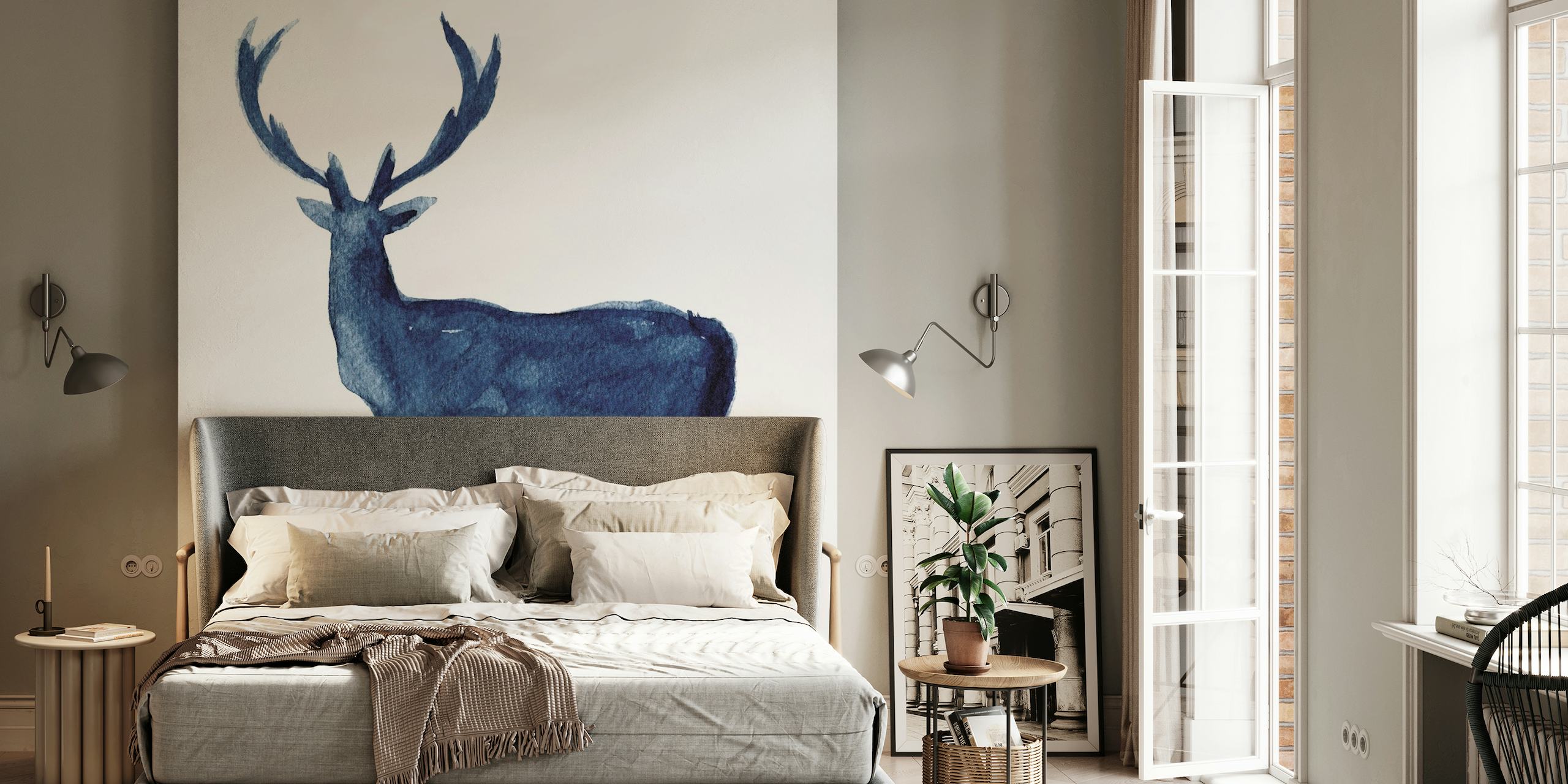 Blue Deer behang