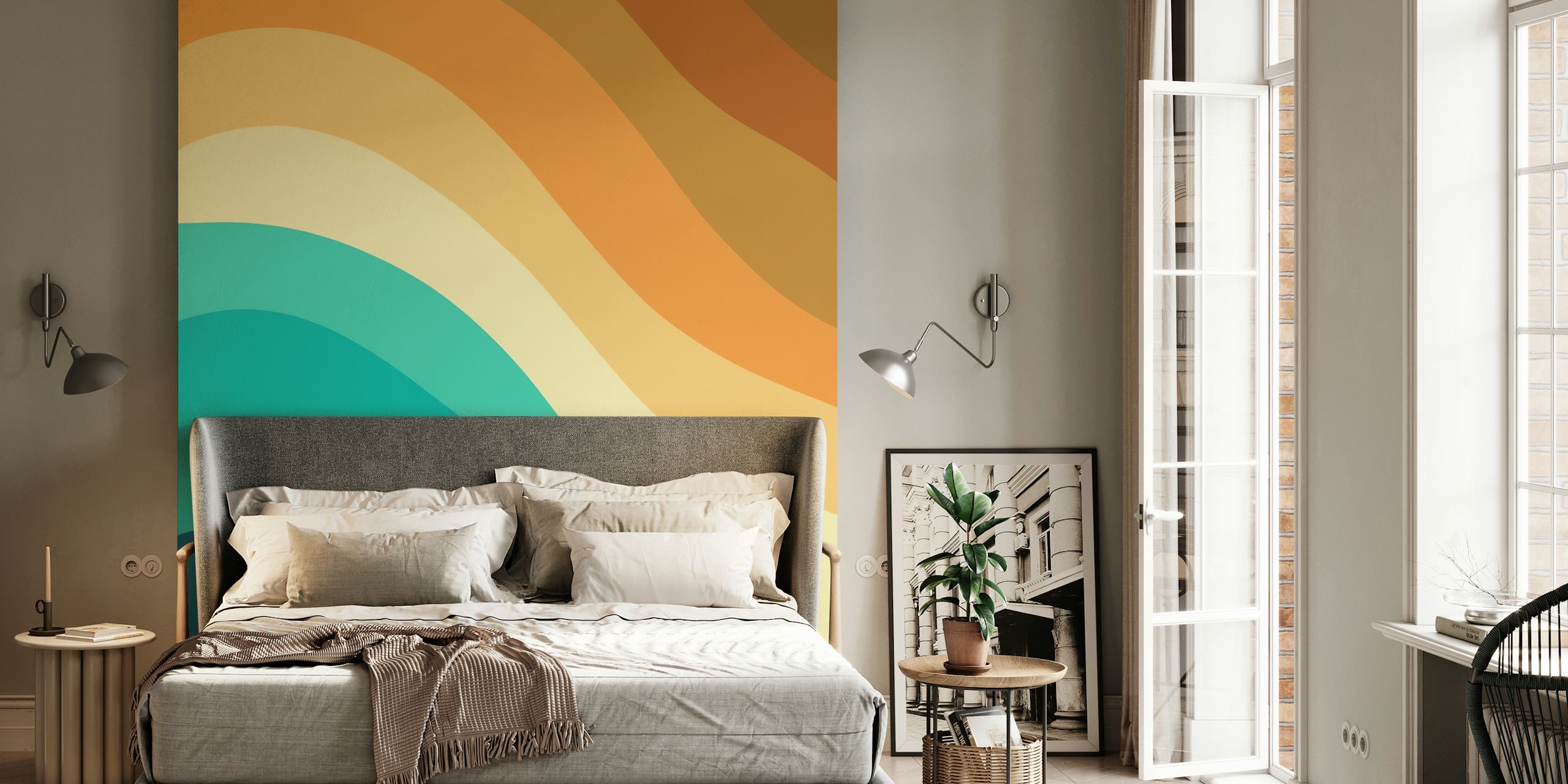 Design de papel de parede Retro Summer Wave 2