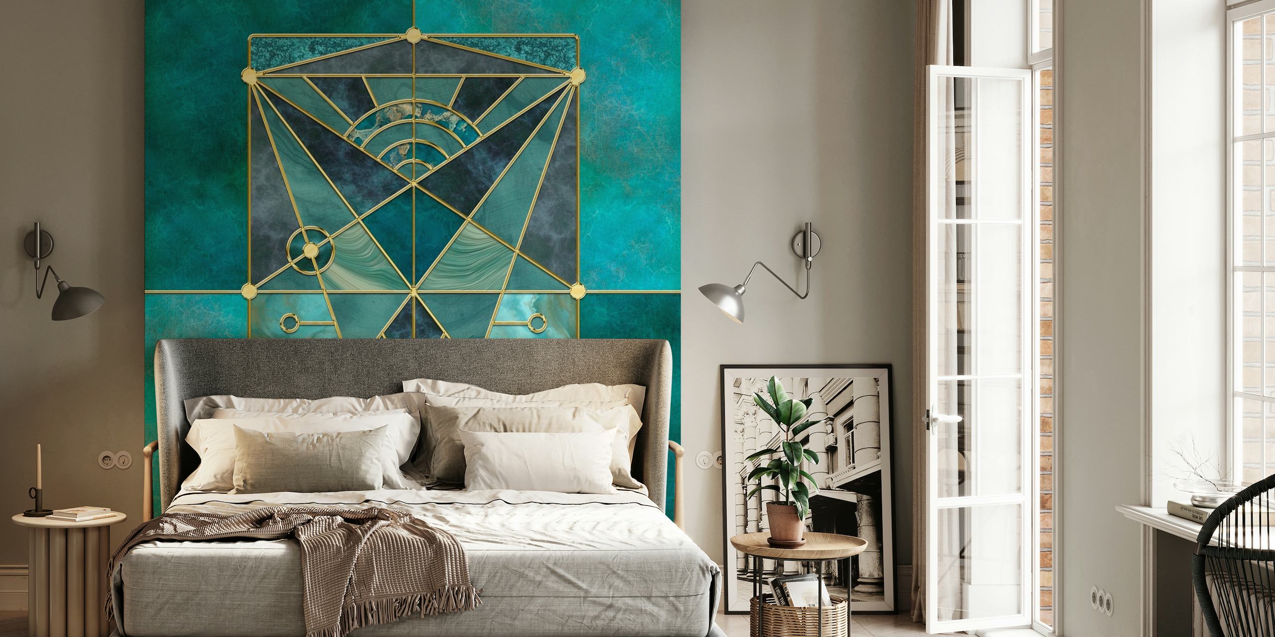 Stained Glass Marble behang
