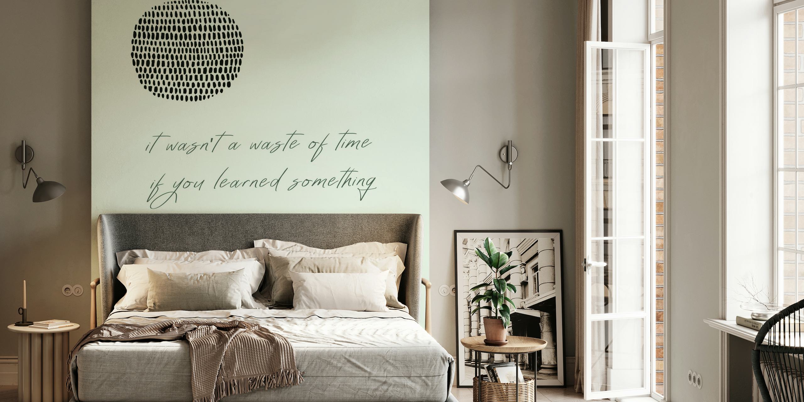Wise Words Light Turquoise wallpaper