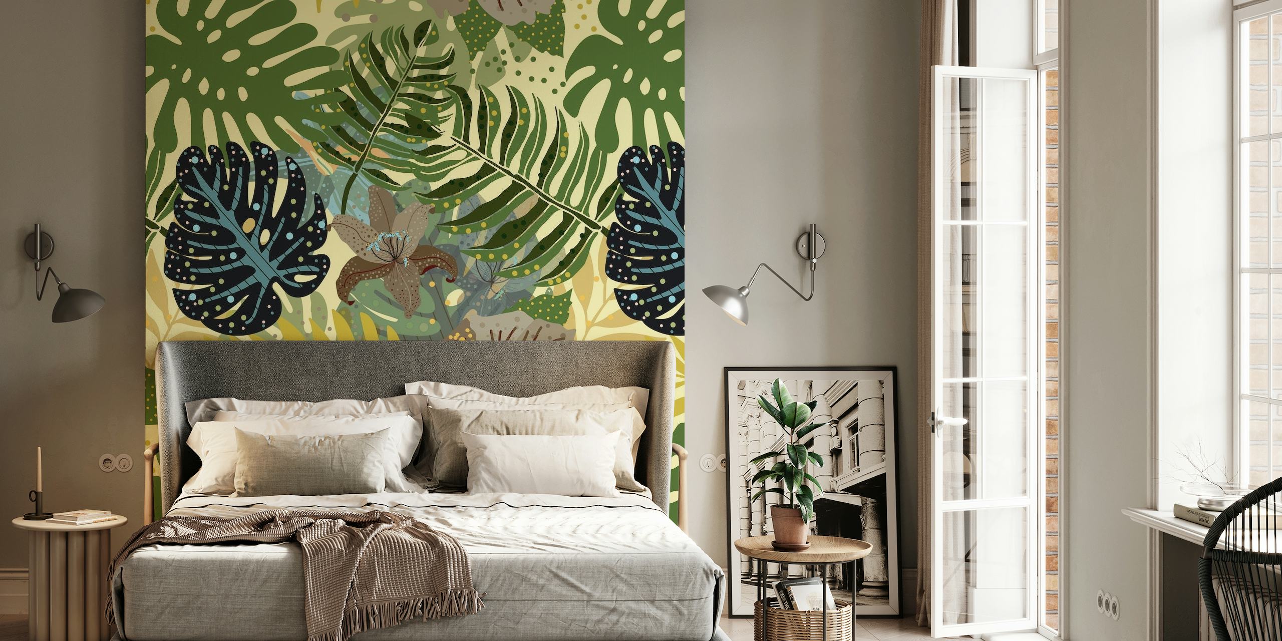 Abstract Jungle Foliage wallpaper