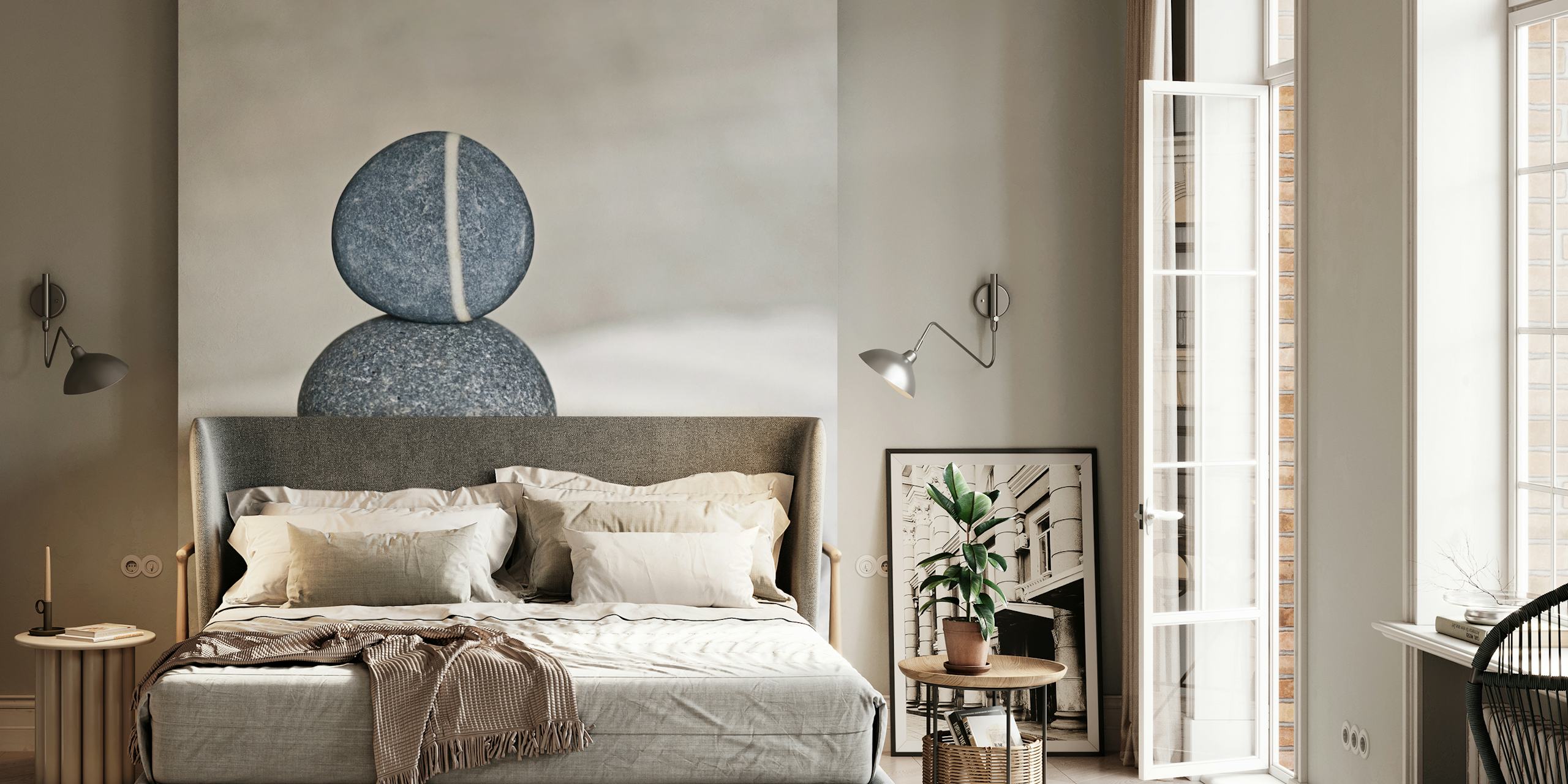 Balanced Stone Zen Style w aranżacji pokoju