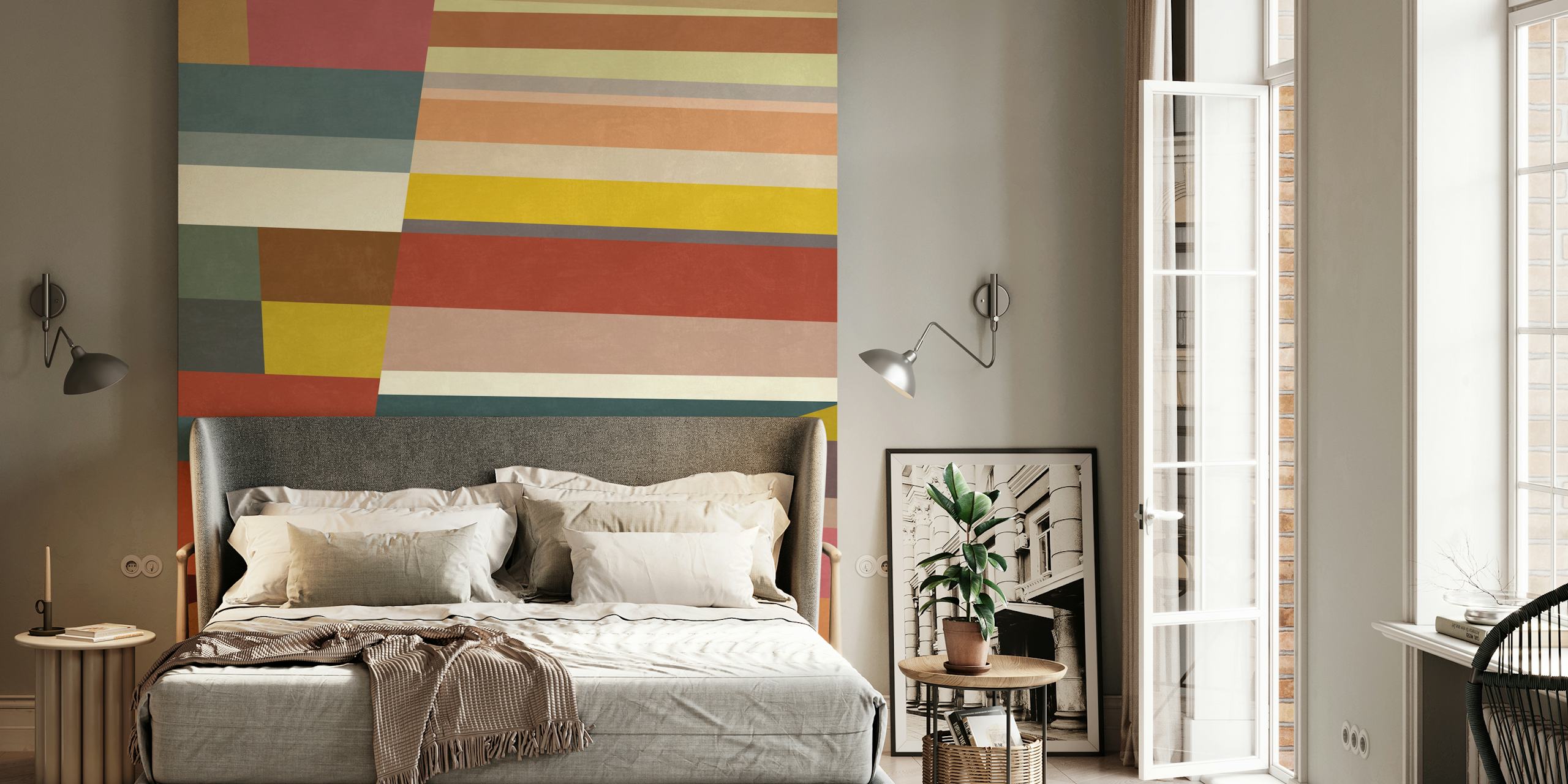 Abstract Composition 1159 wallpaper in a room