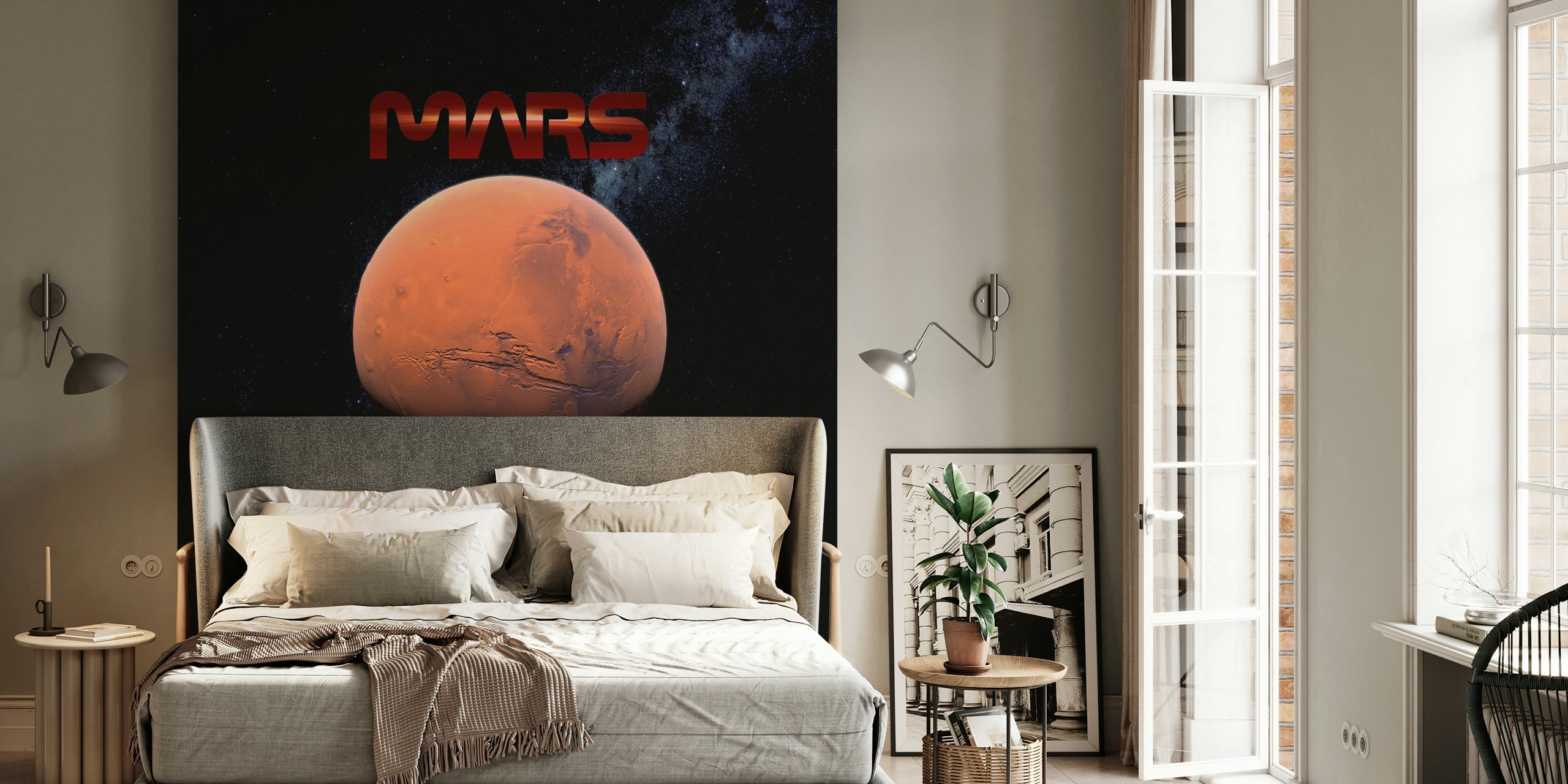 Carta da parati Mars mostrata in una stanza