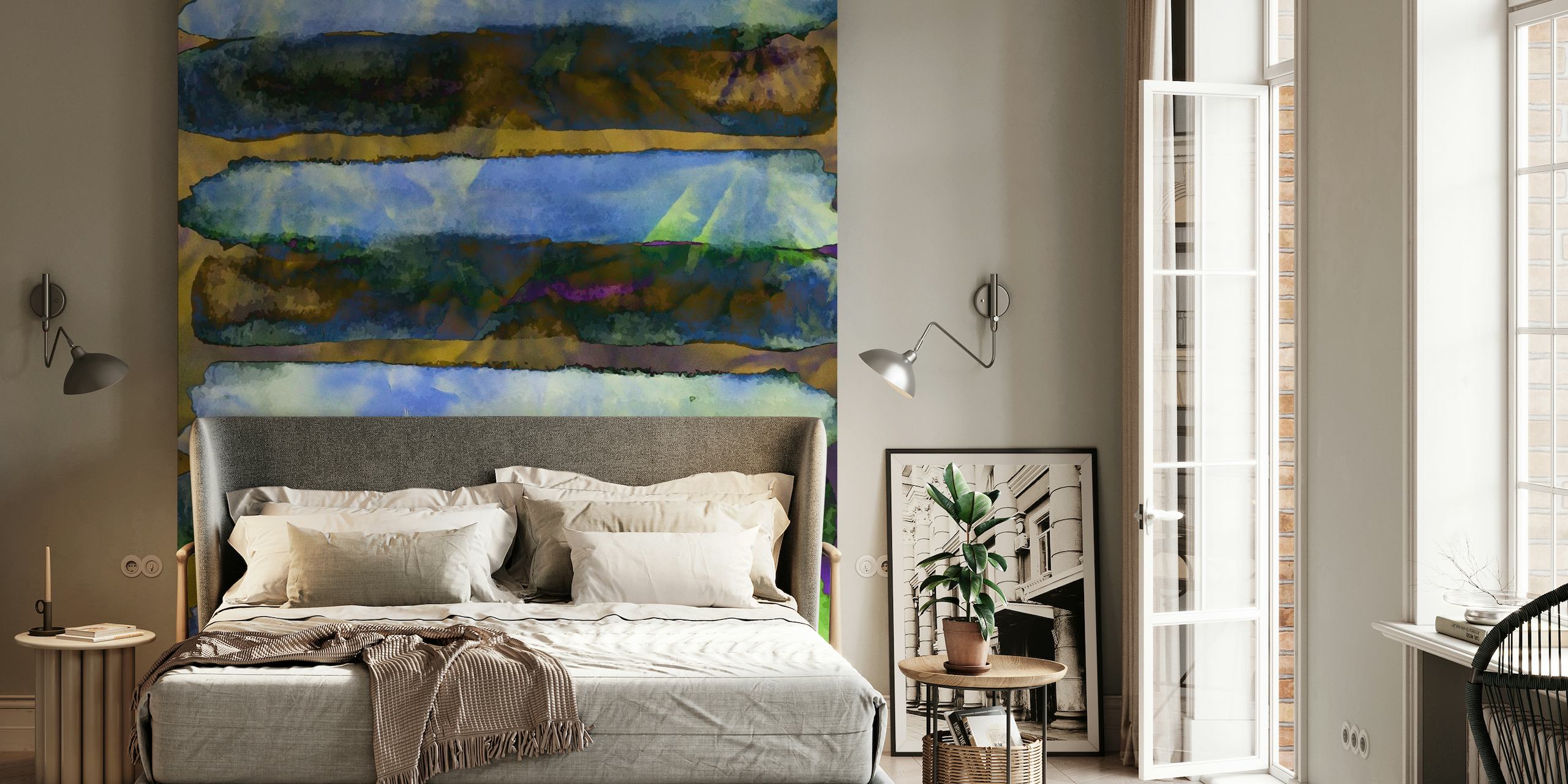Modern and artistic Brave Brush Strokes Texture wall mural design