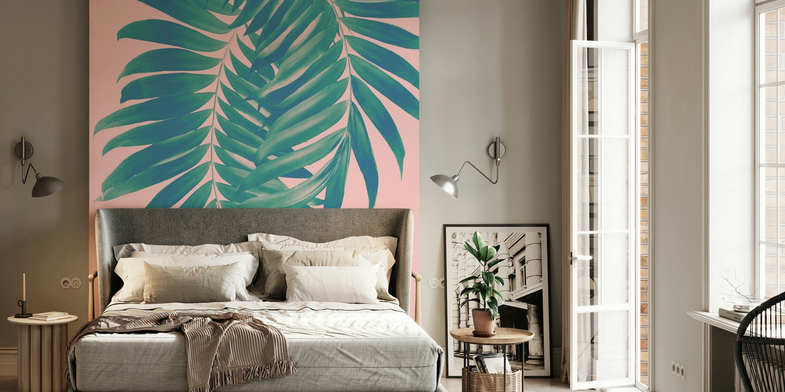 Palm Leaves Blush Summer 4 wallpaper